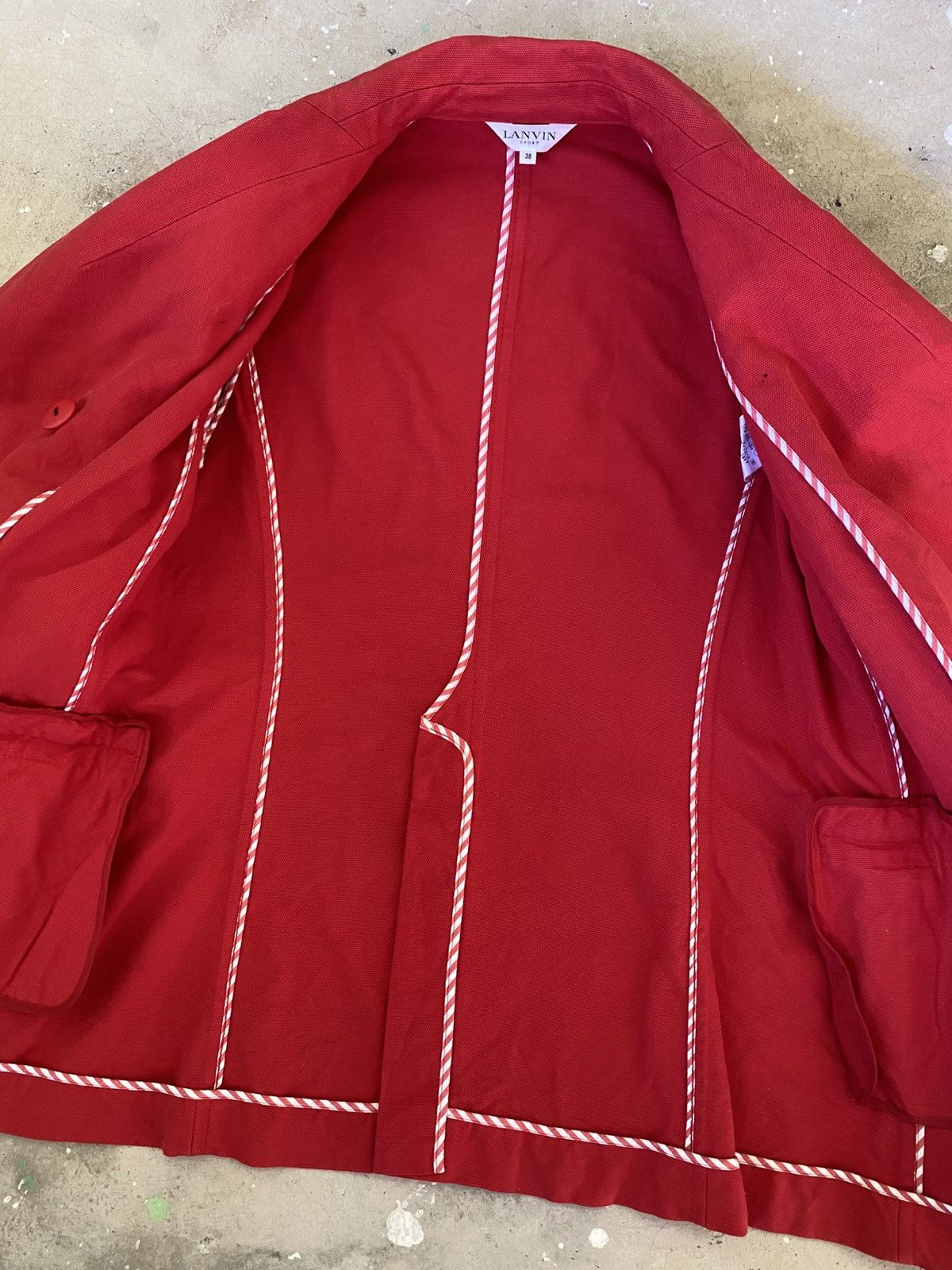 Lanvin Lanvin Sport Red Double Breasted Peacoat Size S / US 4 / IT 40 - 10 Thumbnail