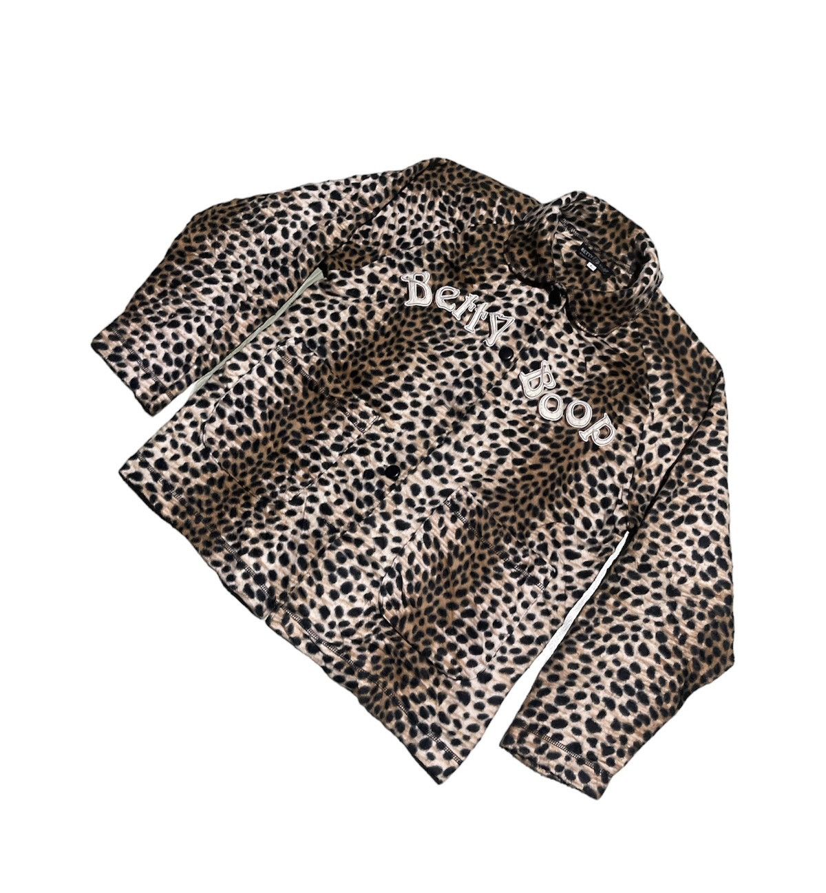 Cartoon Network Vintage 90s Betty Boop Leopard Fleece Jacket Size M / US 6-8 / IT 42-44 - 6 Thumbnail