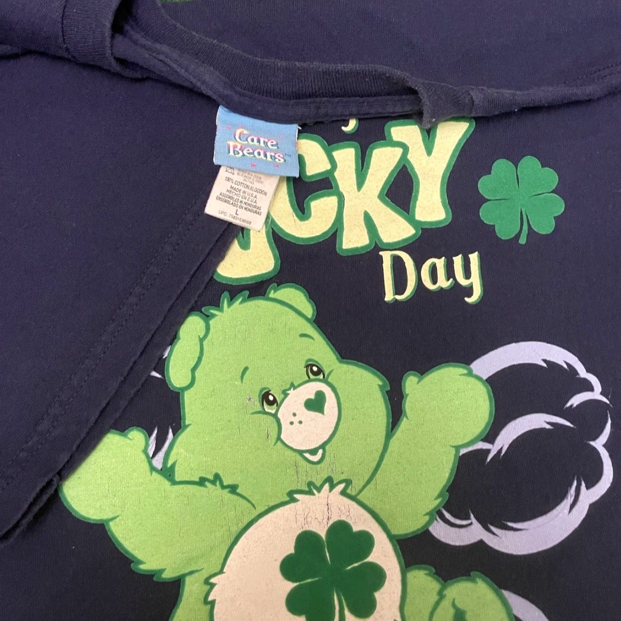 Vintage VINTAGE Care Bears Lucky Green Bear Lucky Day VTG Y2K 2004 Shirt Mens L Blue 90s Cartoon Shirt Mens L Size US L / EU 52-54 / 3 - 2 Thumbnail