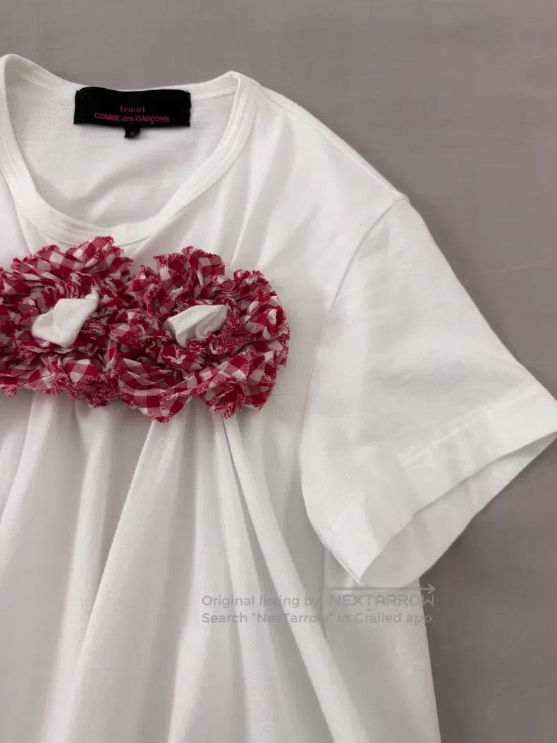 Comme des Garcons Comme des Garcons Plaid Flower Cluster Short Sleeve Top Size S / US 4 / IT 40 - 3 Thumbnail