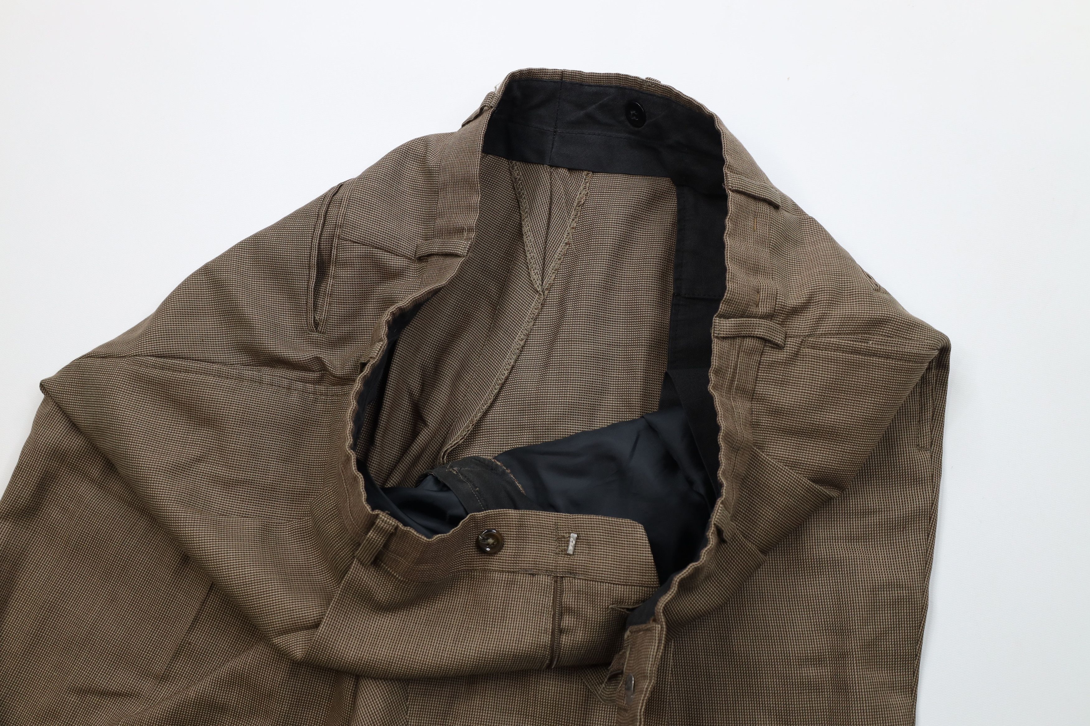 Vintage Vintage 90s Streetwear Wool Wide Leg Chino Pants Brown Size US 36 / EU 52 - 10 Thumbnail