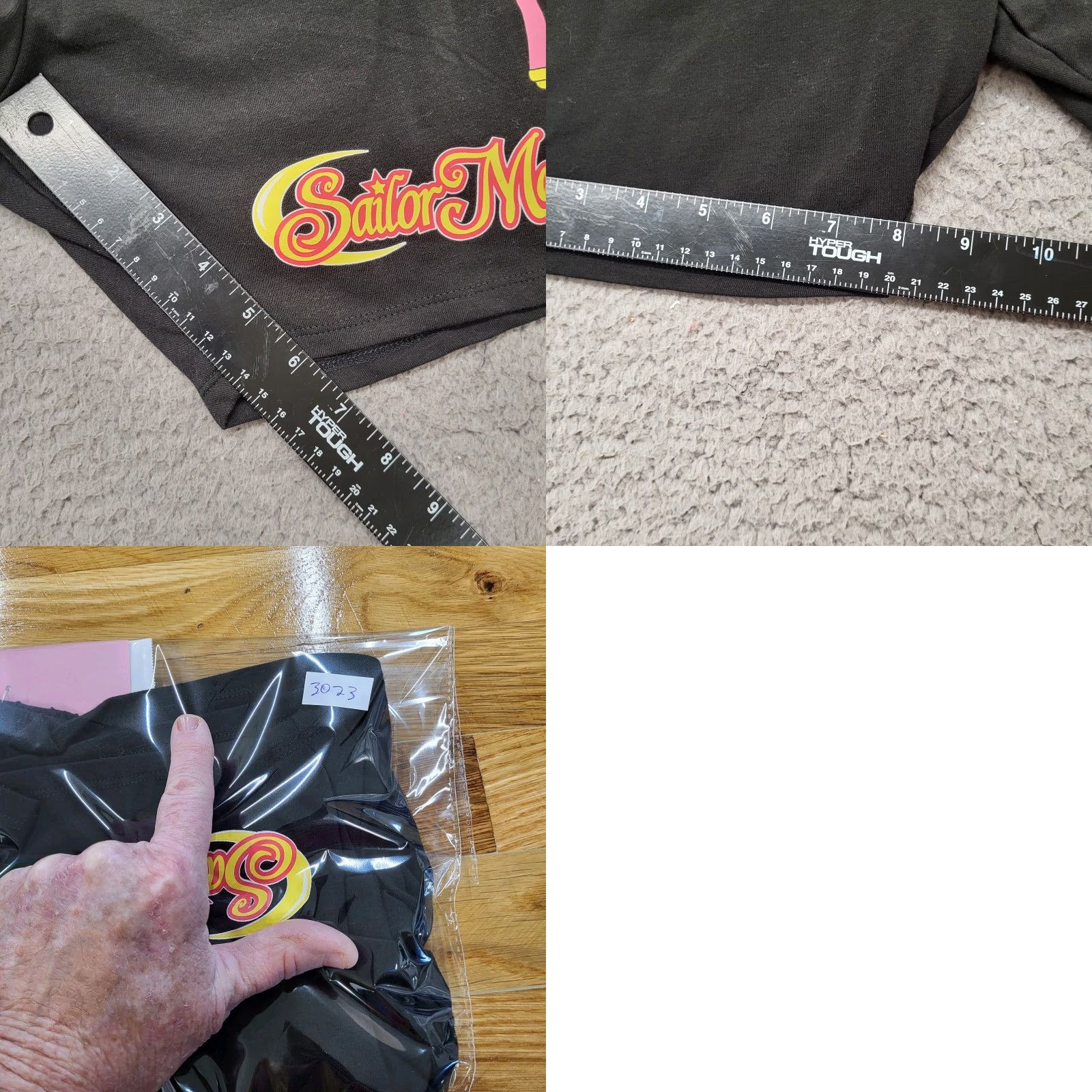 Vintage Sailor Moon Shorts Women's Large Print Wand Star's Black Athletic Running Bike Moon Anime CrossFit Walking Cycling Size 36" / US 14 / IT 50 - 8 Thumbnail