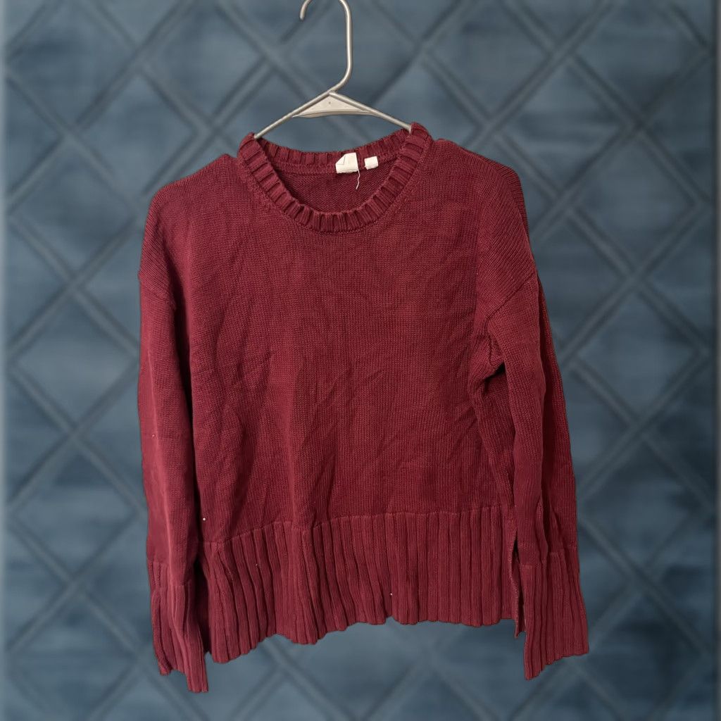Gap Gap Sweater Women’s XS Red Knit Chunky Fisherman Ribbed Cottage Preppy Size XS / US 0-2 / IT 36-38 - 1 Thumbnail