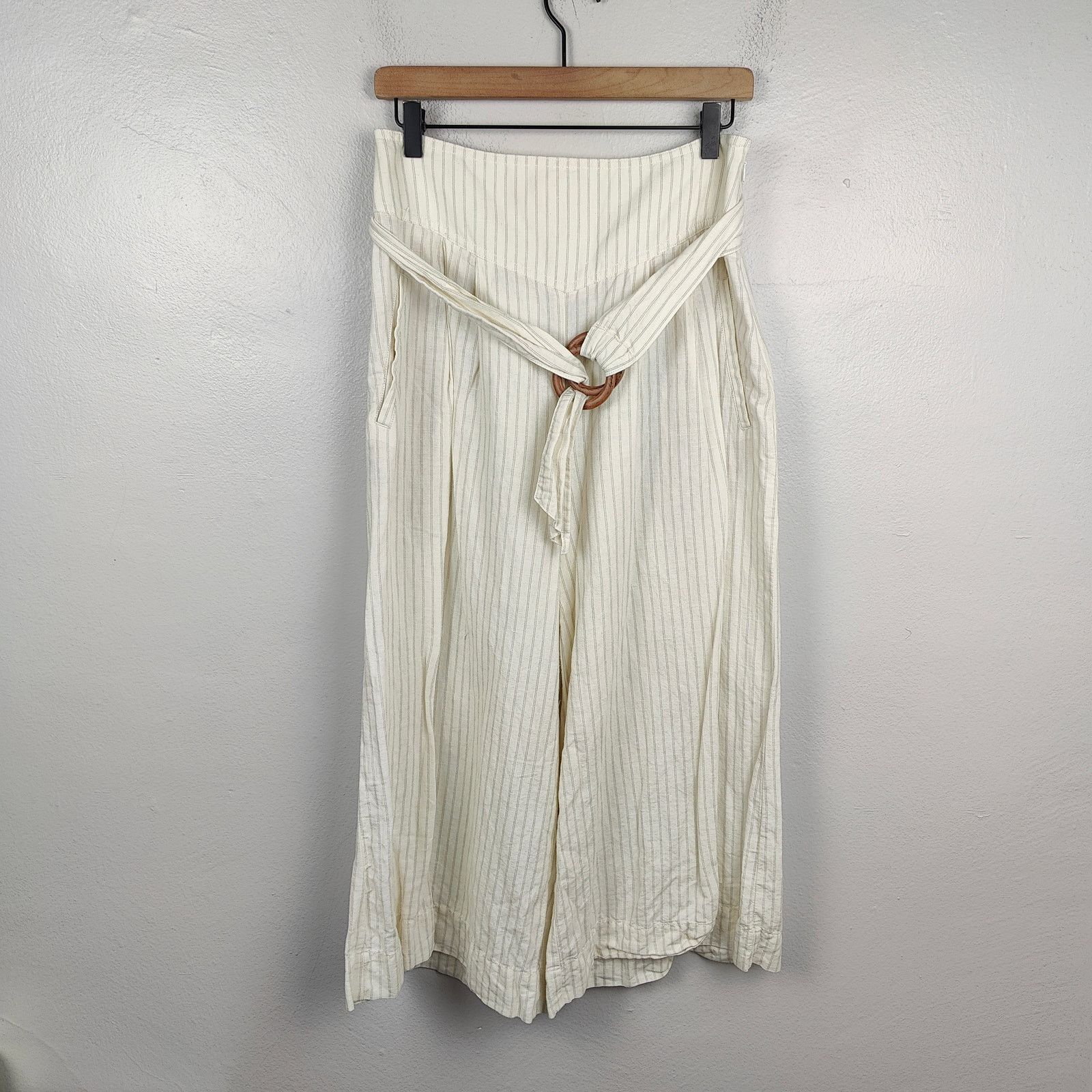 Anthropologie Anthropologie Palm Beach Belted Pants Womens 6 Wide Leg Size 28" / US 6 / IT 42 - 1 Thumbnail