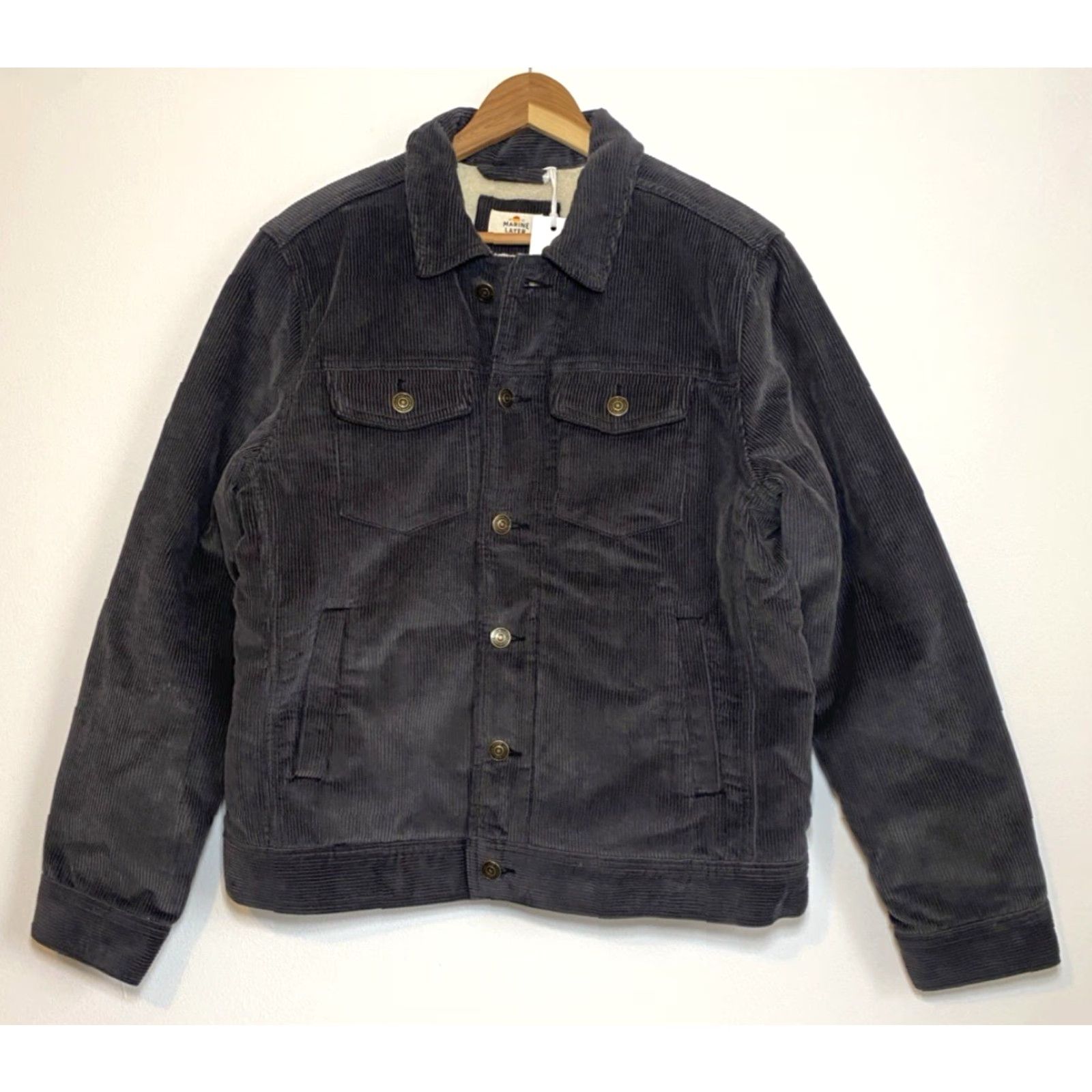 Marine Layer VINTAGE Marine Layer Boise Corduroy Trucker Jacket Men’s M Faded Black Corduroy Pockets Lined Button-Up Casual Streetwear 90s Mens Size US M / EU 48-50 / 2 - 5 Thumbnail