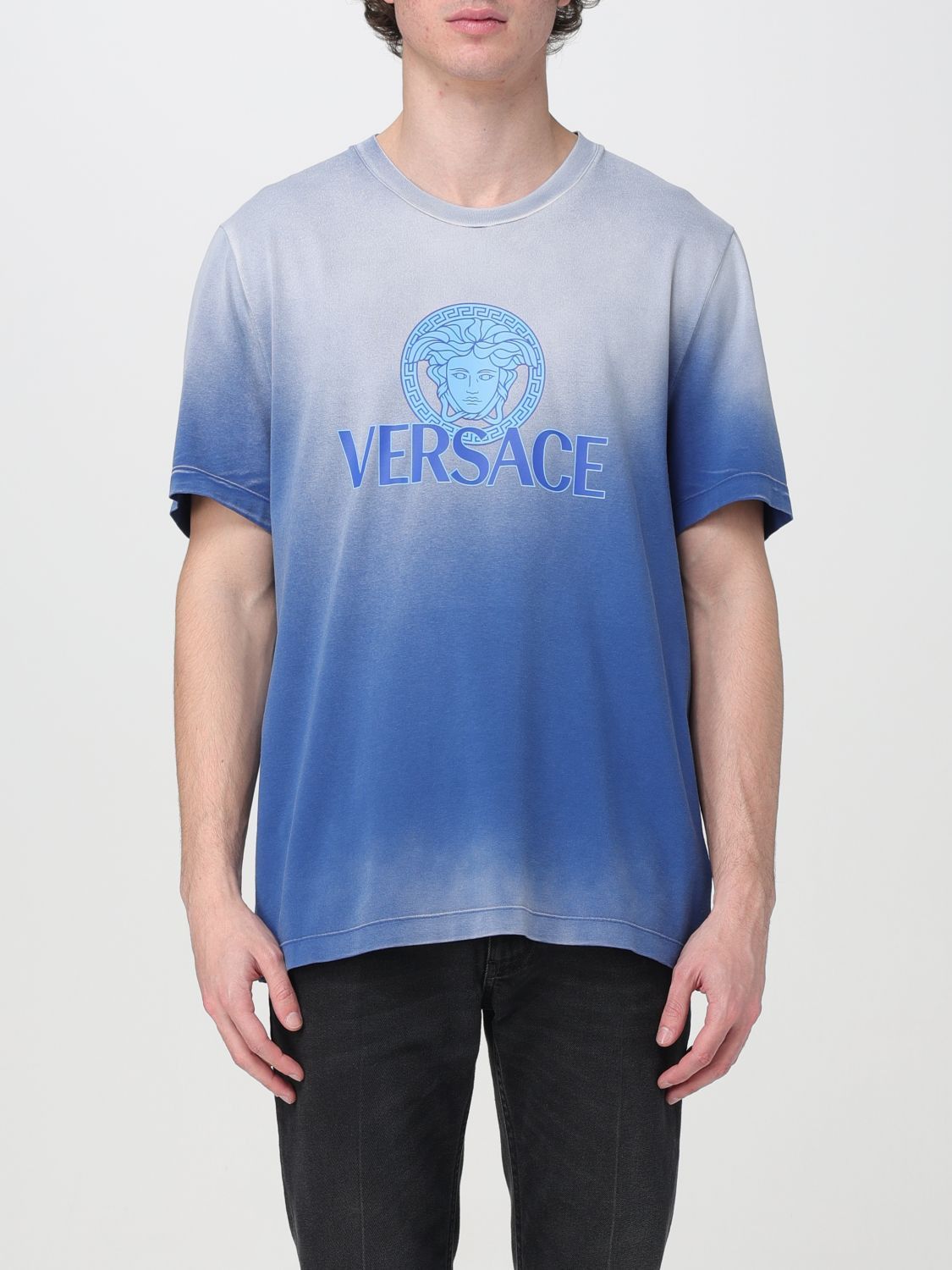 image of Versace T-Shirt Men Blue (Size Small)