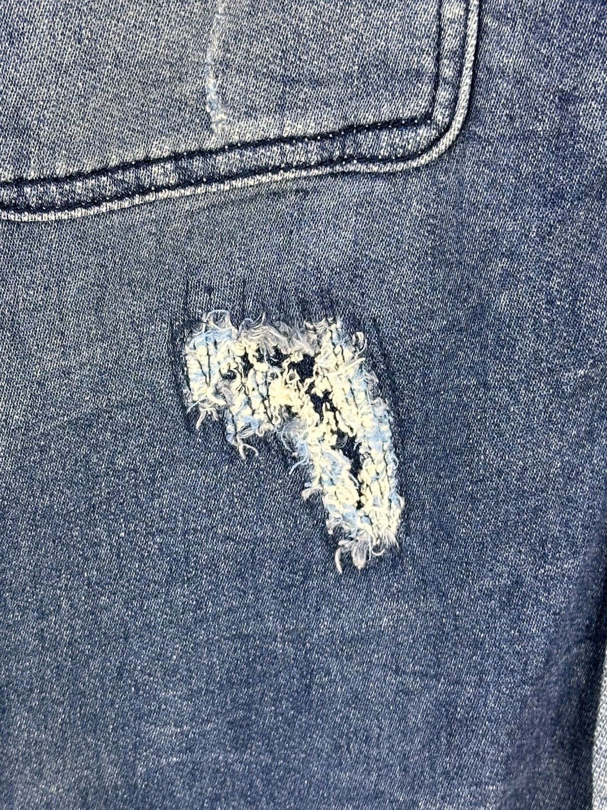 Japanese Brand Azul by Moussy Distressed Flannel Workwear Shirt Size US L / EU 52-54 / 3 - 10 Thumbnail