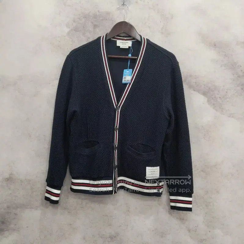 Thom Browne Yellow Wool Cardigan for Men .