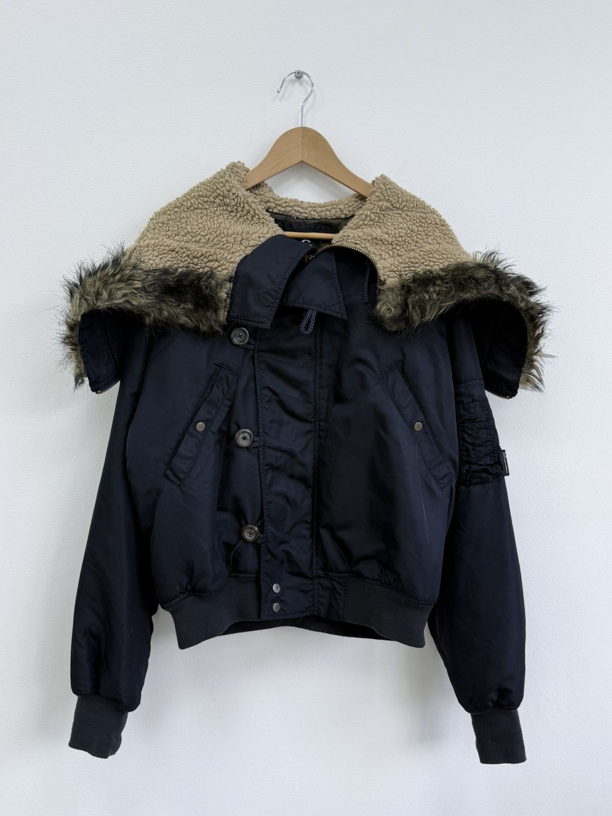 Dolce & Gabbana Archive Dolce & Gabbana Fur Hood Bomber Jacket Size US L / EU 52-54 / 3 - 4 Thumbnail
