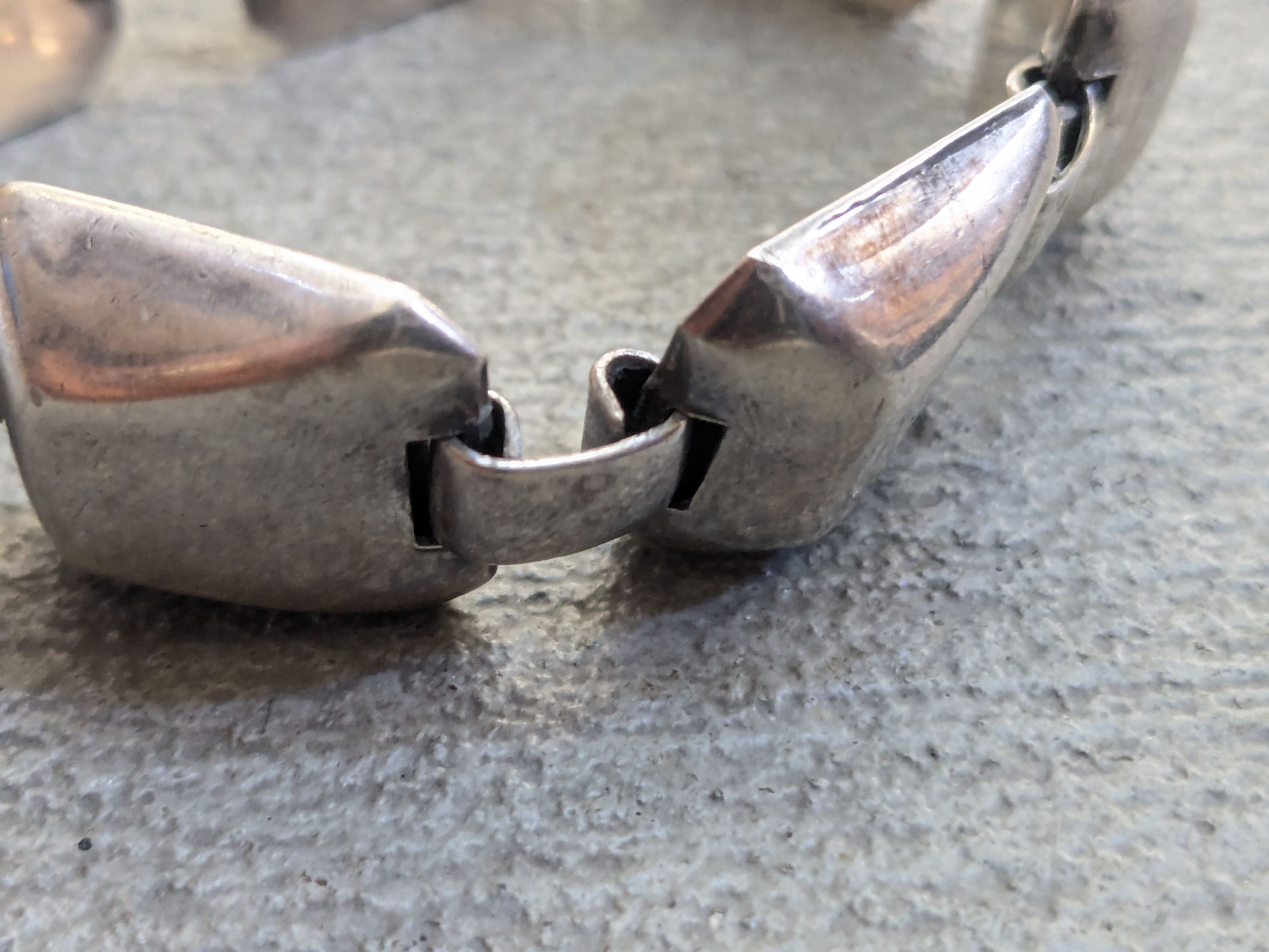 Sterling Silver Vintage Sterling Silver Bracelet Square Modern Abstract Size ONE SIZE - 11 Thumbnail