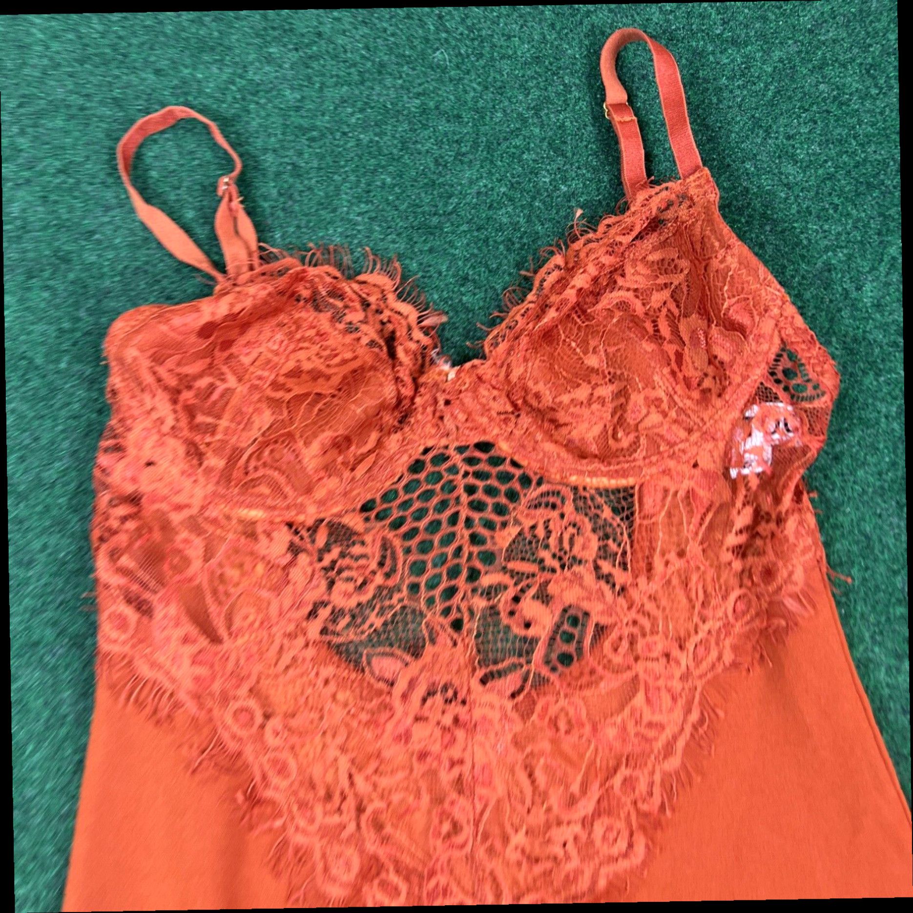 Vintage TICTOC Women Bustier Top Corset Tank Top Orange Size S / US 4 / IT 40 - 2 Thumbnail