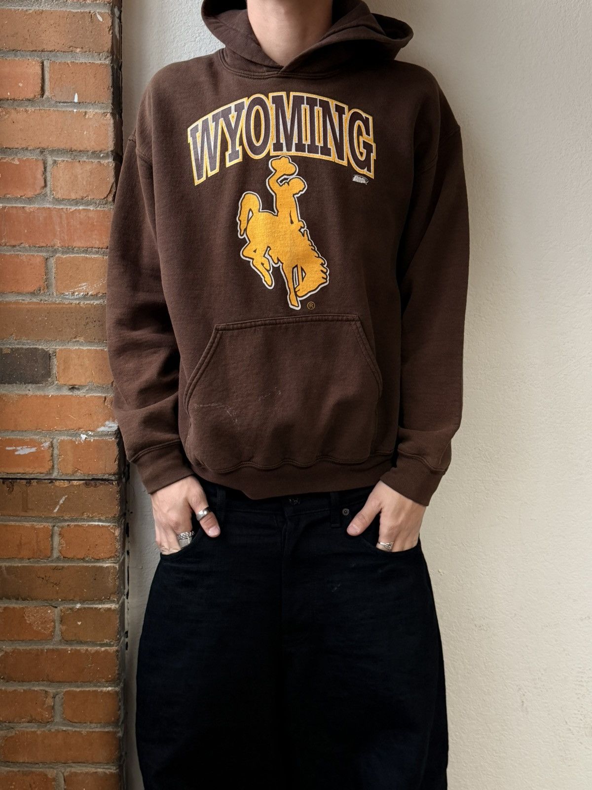 Vintage Vintage brown Wyoming hoodie Size US M / EU 48-50 / 2 - 1 Thumbnail
