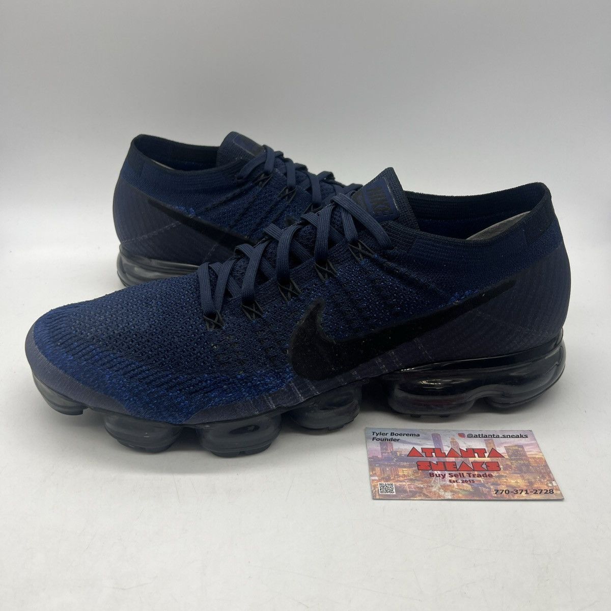 image of Nike Air Vapormax Midnight Navy Shoes in Blue, Men's (Size 12)