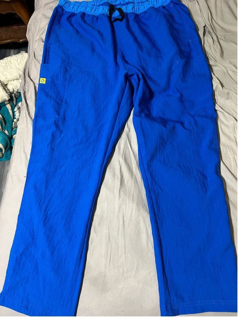 Other Womens spread good cheer! Scrub pants Size 3X Blue Size 42" / US 20 - 2 Thumbnail