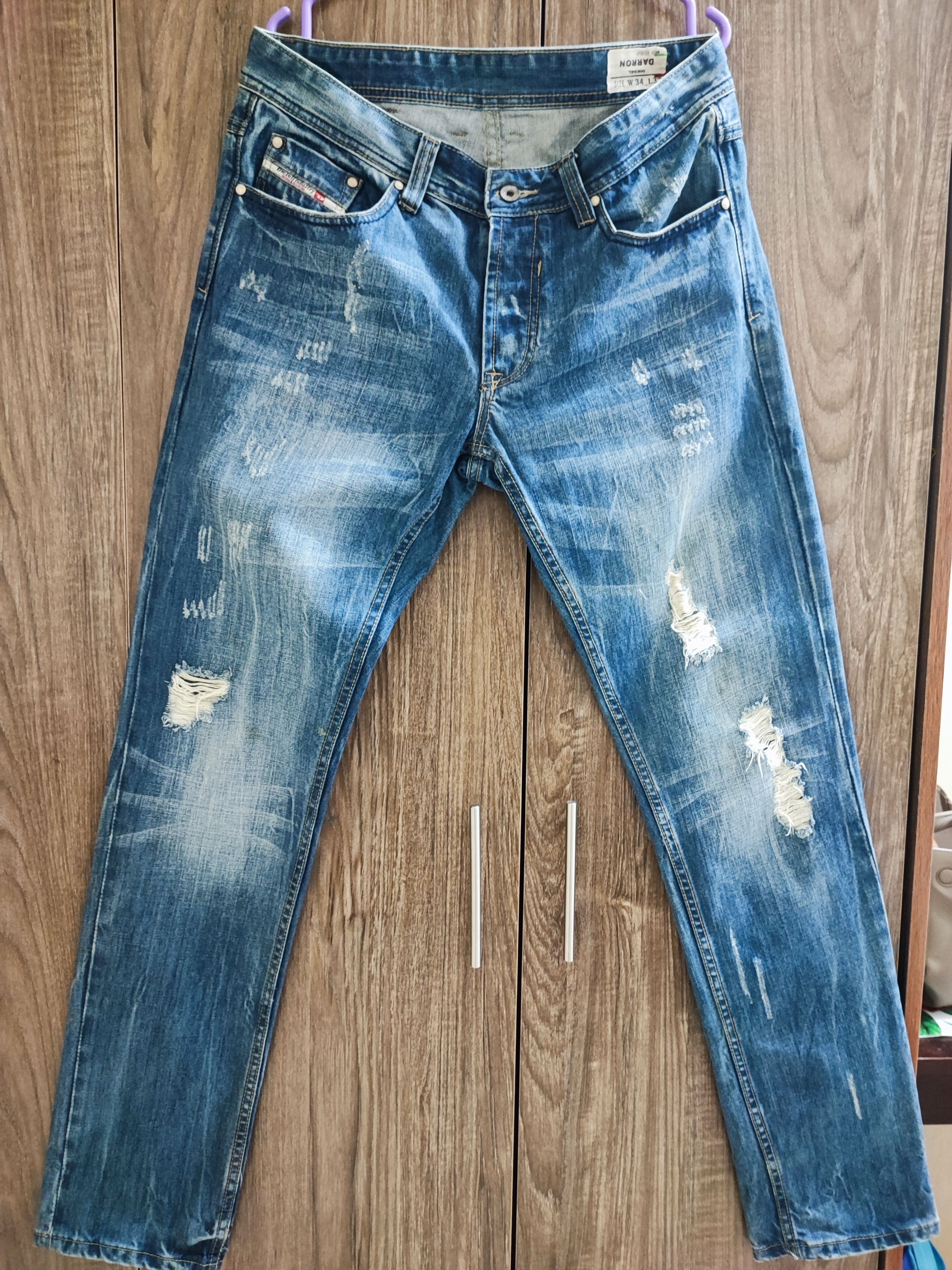 Diesel Distressed Blue Denim Made in italy