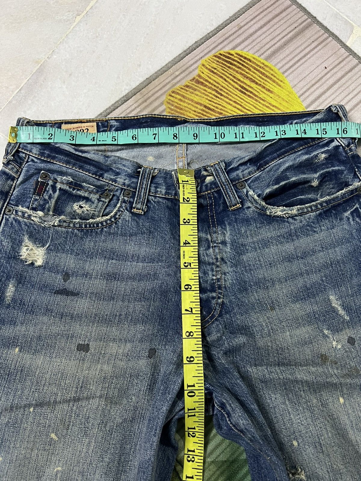 Abercrombie & Fitch 💥FLARE💥VTG ABERCROMBIE & FITCH FLARE RIPPED JEANS VERY RARE Size US 32 / EU 48 - 14 Thumbnail
