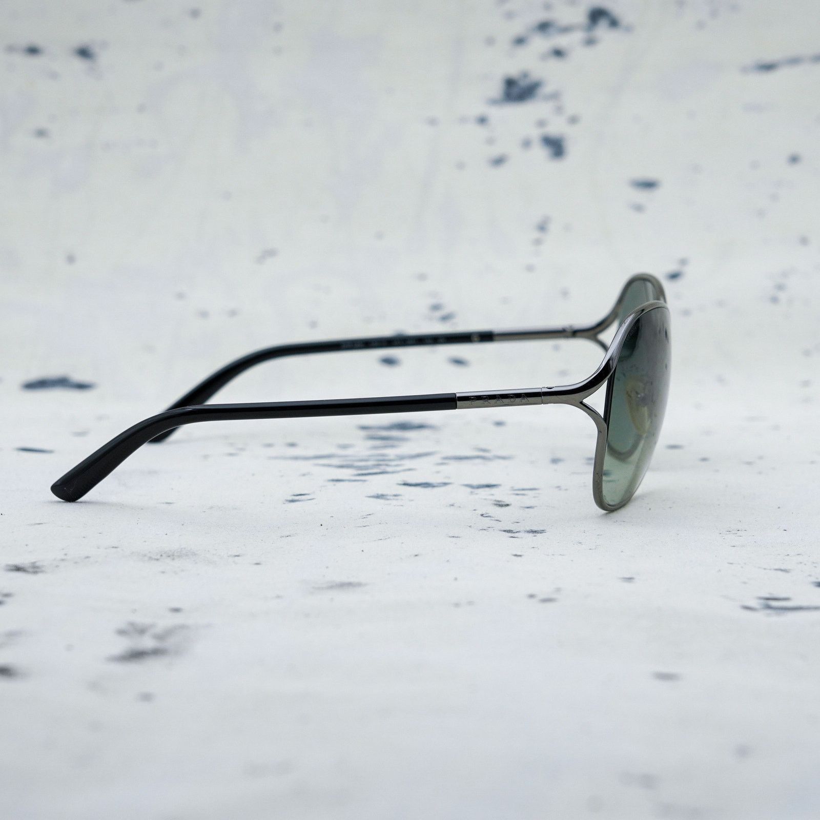 Prada Vintage prada gradient metal frame aviator logo sunglasses Size ONE SIZE - 3 Thumbnail