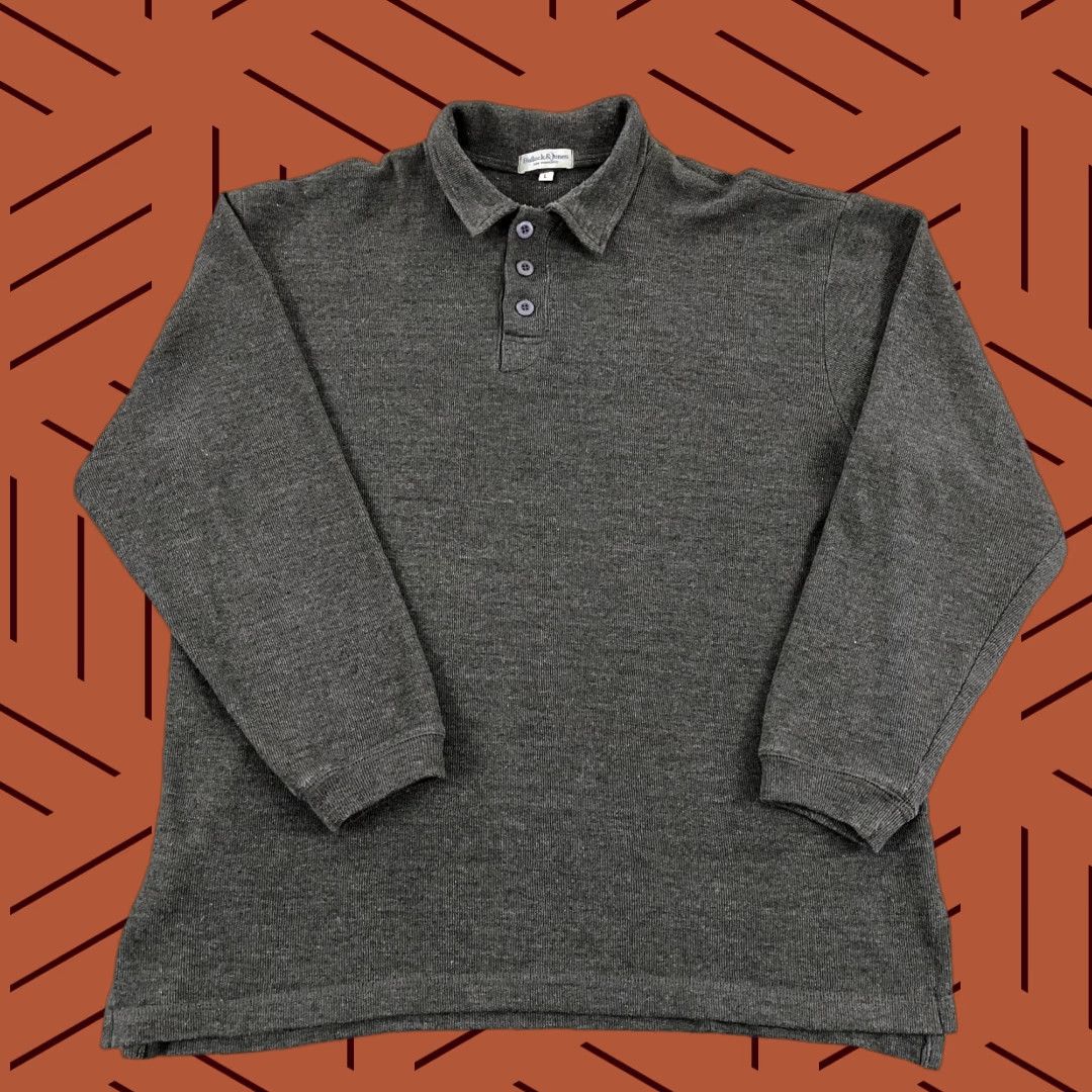Vintage VINTAGE Bullock & Jones Sweater Mens Large Gray Collared Pullover Long Sleeve USA Size US L / EU 52-54 / 3 - 1 Thumbnail