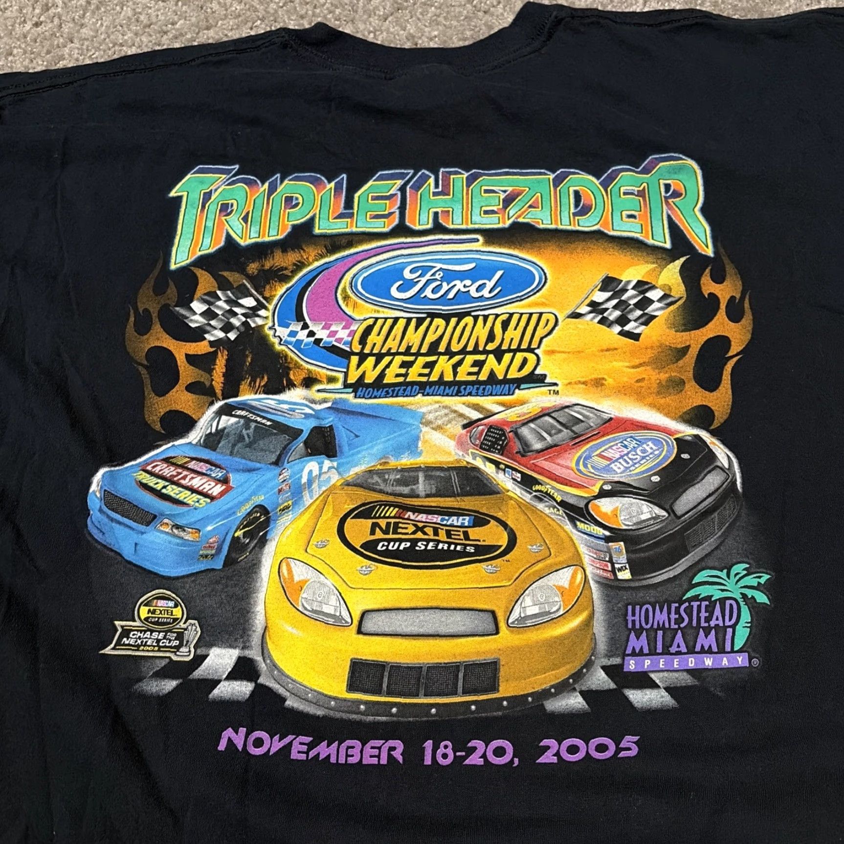 Ford VINTAGE Ford Championship Weekend Homestead Miami NASCAR Racing T-Shirt 2XL Black Mens Shirt Size US XXL / EU 58 / 5 - 3 Thumbnail