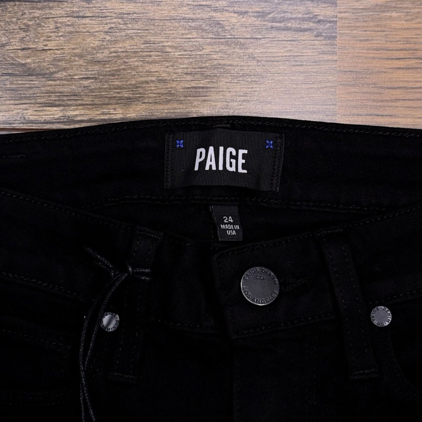 Paige Paige Hoxton Jeans Womens 25 Black High Rise Skinny Flawless Fit New Size 42" / US 20 - 4 Thumbnail