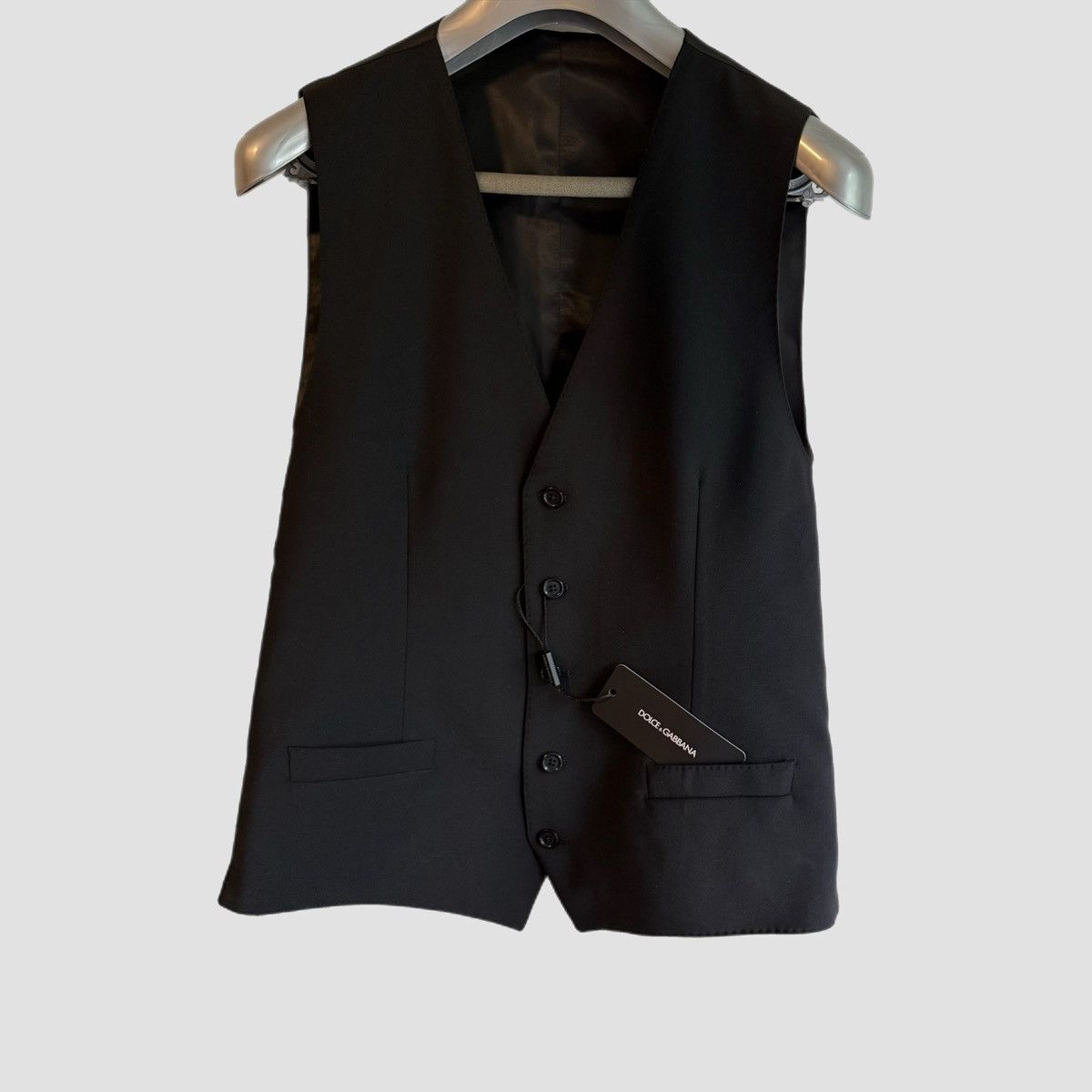 Dolce & Gabbana D&G Black Slim Fit Three Piece Suit Size 38S - 16 Thumbnail