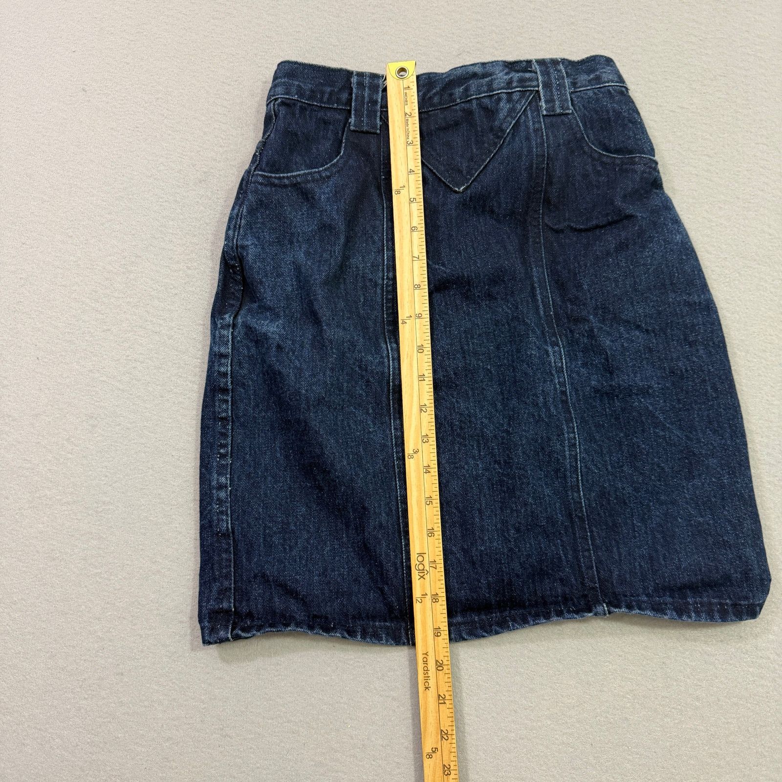Vintage Vintage Whipp Denim Pencil Mini Skirt Women's 5/6 Jean 80s Size 28" / US 6 / IT 42 - 7 Thumbnail