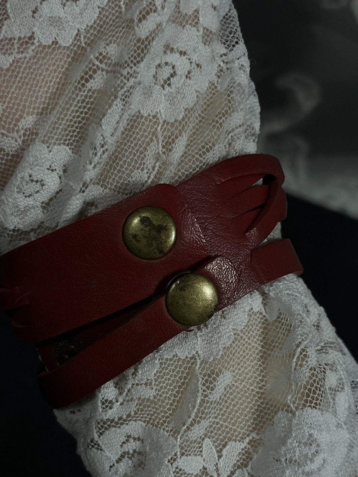 Jewelry × Vintage Vintage Red Leather Wrap Watch, Unique Boho Style Size ONE SIZE - 9 Thumbnail