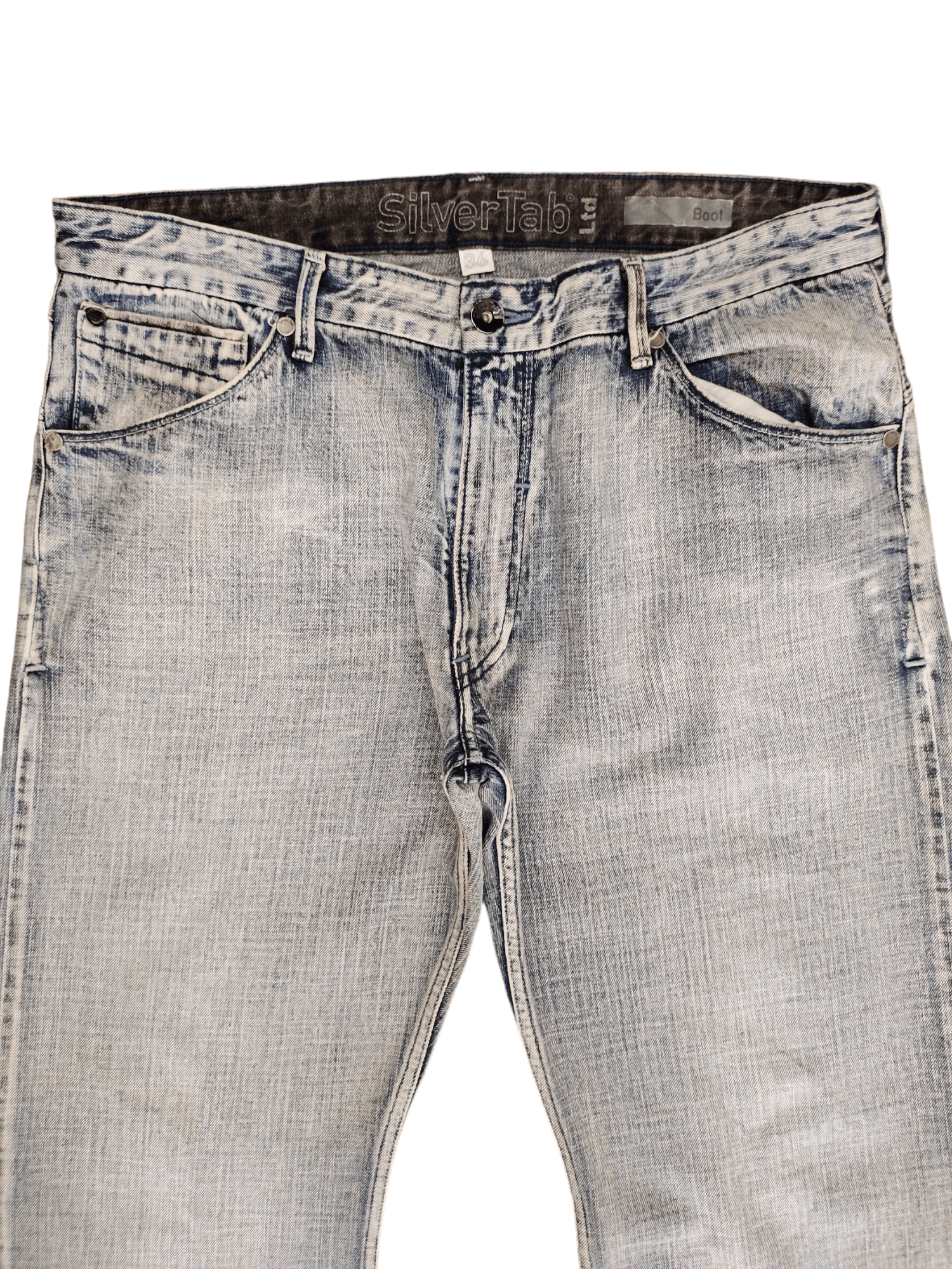Levi's Vintage Clothing Baggy Bootcut Jean Levis SilverTab Denim Wide Leg Size US 37 - 2 Thumbnail