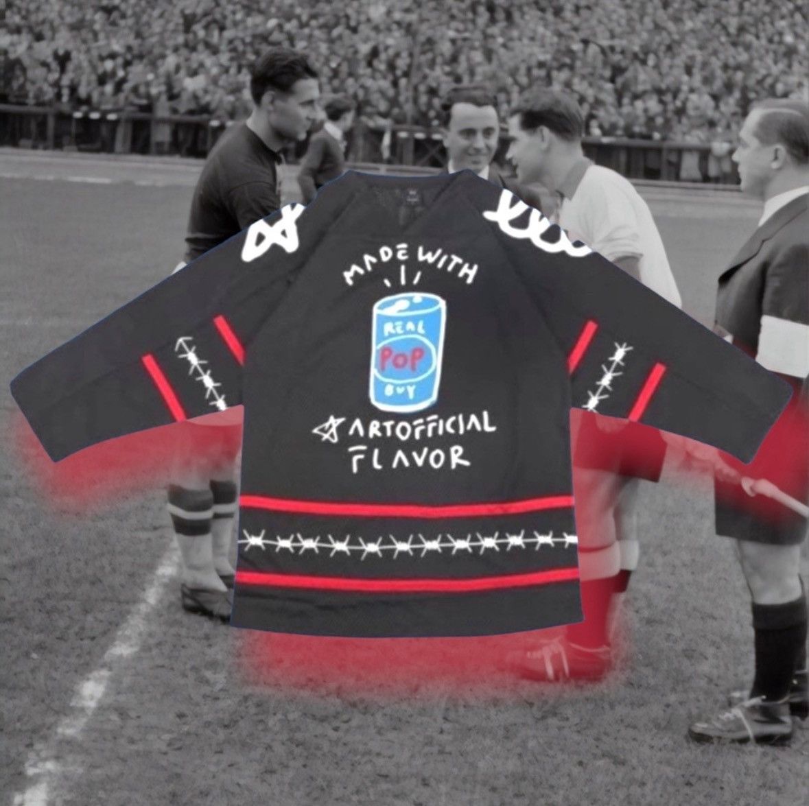 Handmade 🆕 ARTOFFICIAL POP 🥤HOCKEY 🏒JERSEY ⛸ Size US M / EU 48-50 / 2 - 2 Thumbnail