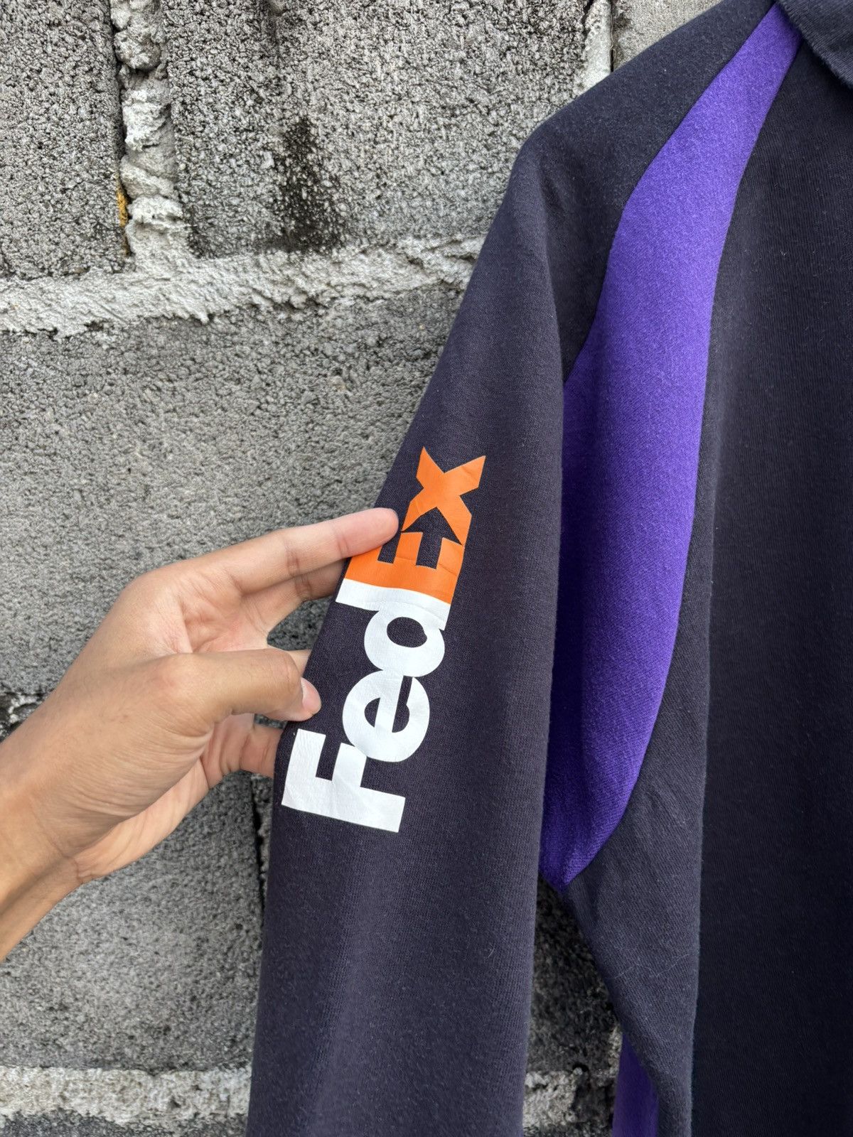 Vintage Fedex Uniform Half Zip Sweatshirt Size US L / EU 52-54 / 3 - 10 Thumbnail