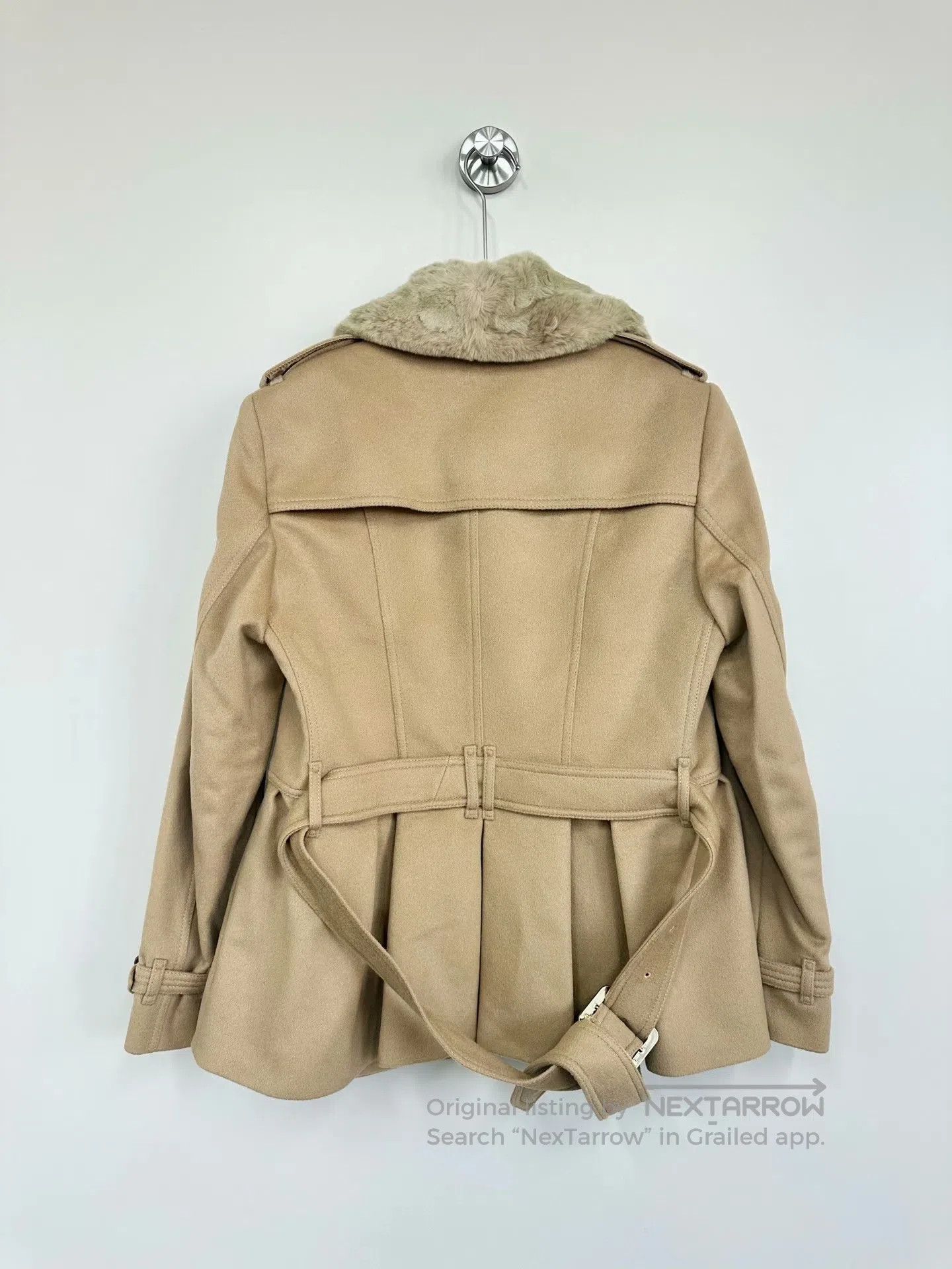 Burberry Burberry Khaki Cashmere Collar Double-Breasted Wool Coat| Size M / US 6-8 / IT 42-44 - 2 Thumbnail