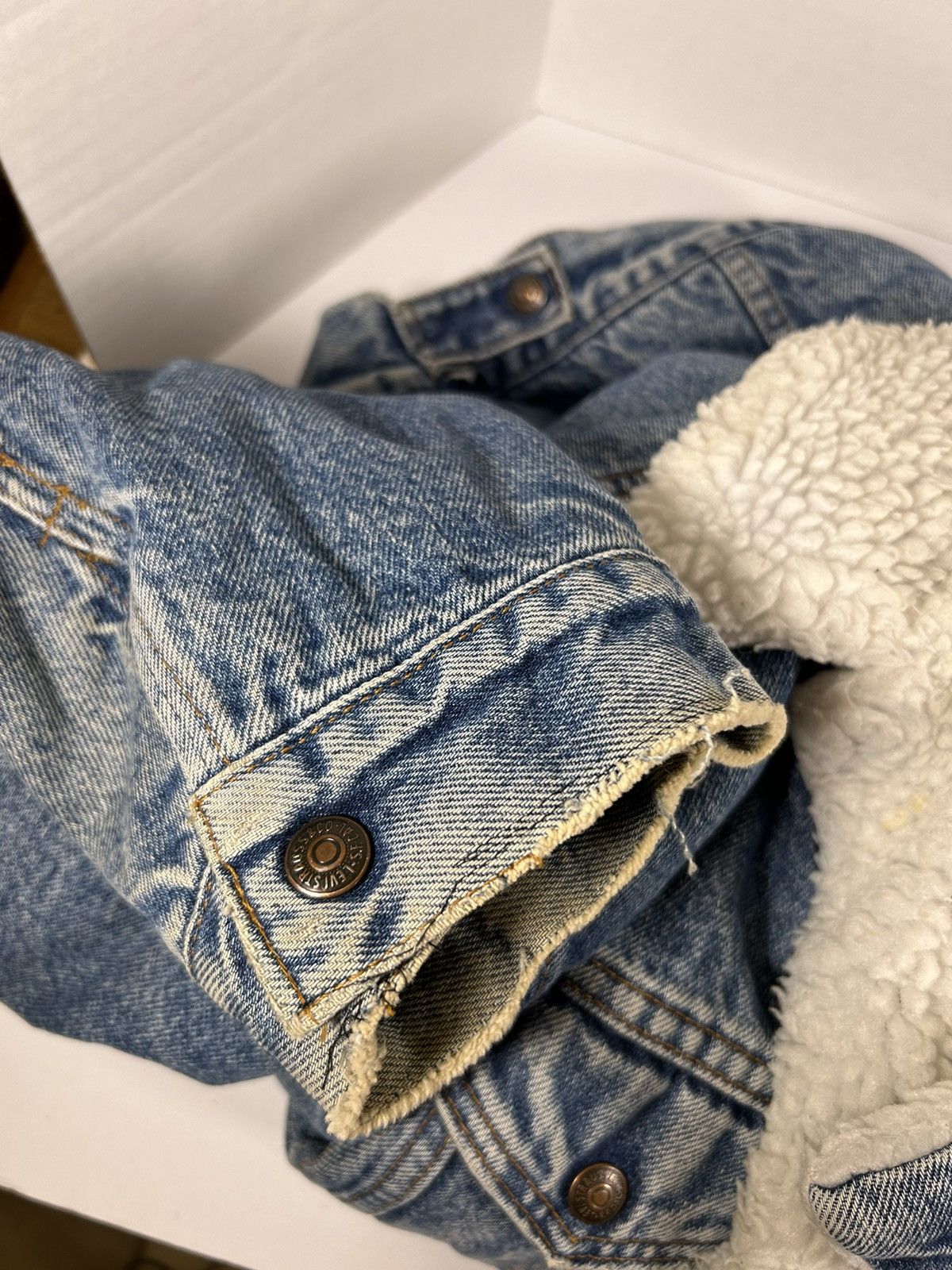 Levi's × Vintage Levi’s Denim Sherpa Jacket 50R USA Size US M / EU 48-50 / 2 - 7 Thumbnail
