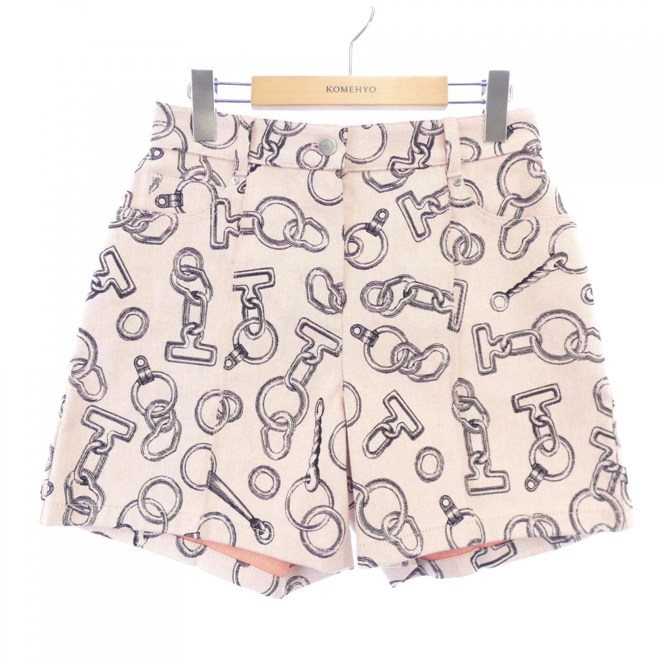 Hermes Hermes Hermes Kaleidoscope Effect Finesse Crue De Selle Cartouche shorts Textile Shorts 4H0462DD DUTY FREE for USA Size ONE SIZE - 1 Thumbnail