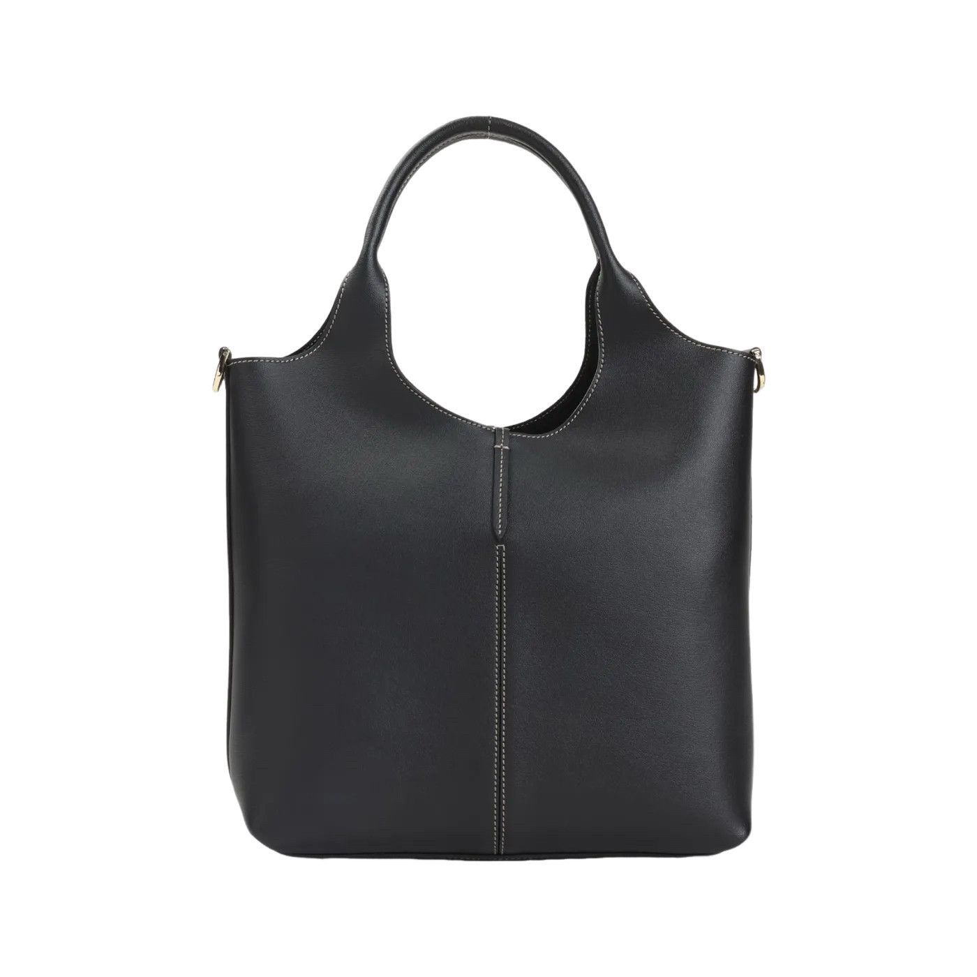 Tod's TOD'S Ebr Black Leather Top Handle Bag New And Authentic Size ONE SIZE - 2 Thumbnail