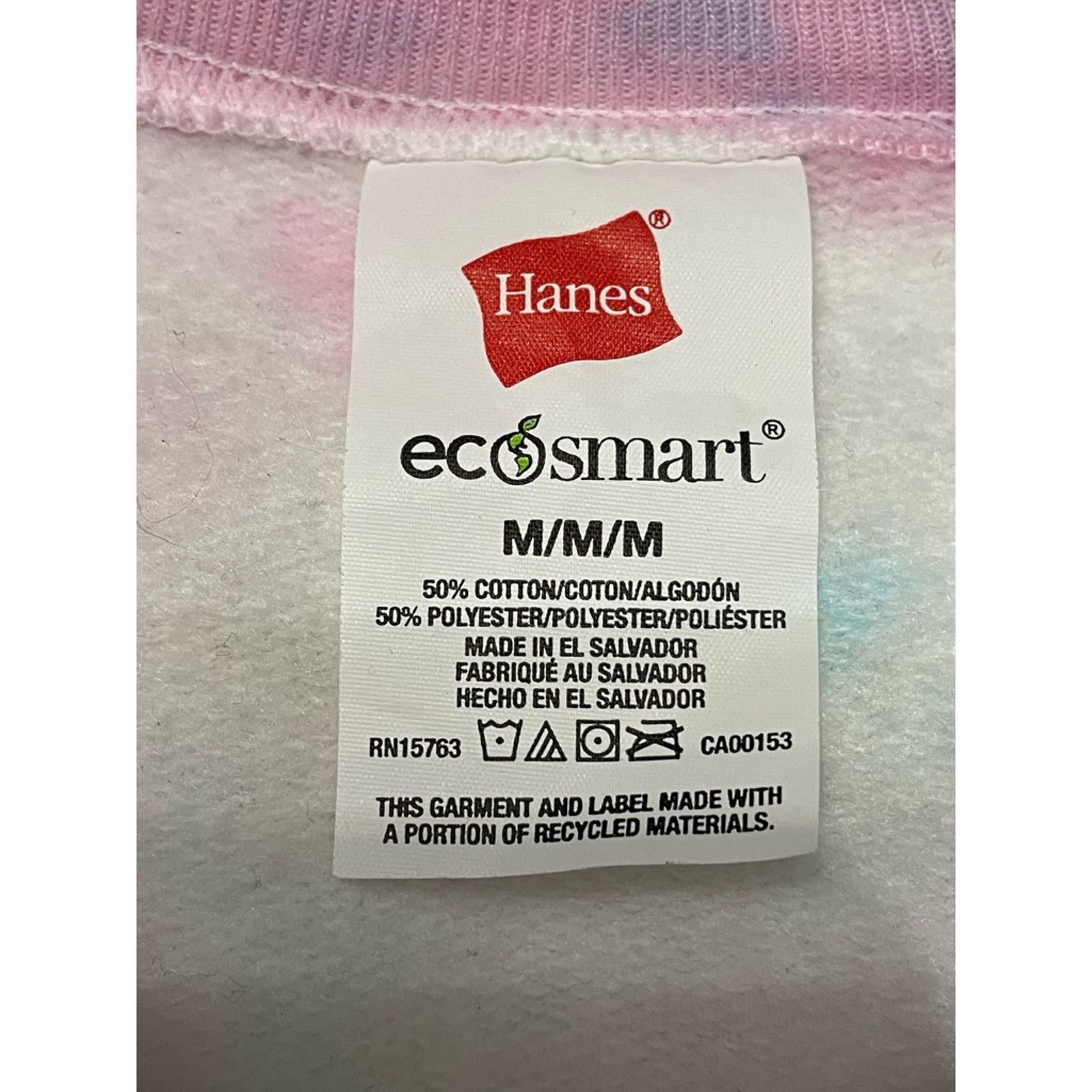 Hanes Hanes Tie Dye Sweatshirt Ribbed Cuffs Cotton Multicolor M Size M / US 6-8 / IT 42-44 - 8 Thumbnail