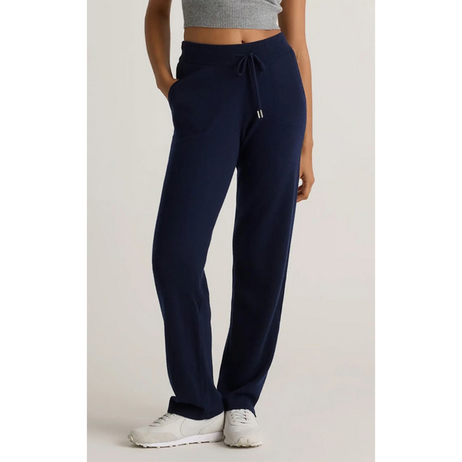 Quince Copied - Quince Cashmere Straight Leg Pants Navy XL NWT Size 30" / US 8 / IT 44 - 1 Thumbnail