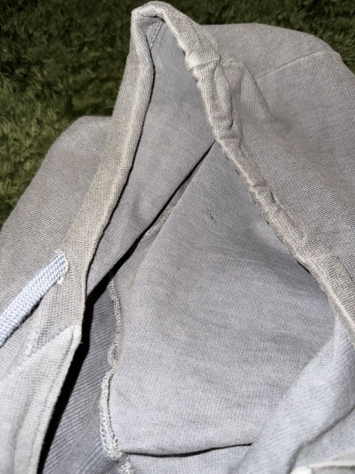 Japanese Brand [XL] Cost per Kilo Lightweight Bleached Zip-Up Hoodie – Grey Size US XL / EU 56 / 4 - 4 Thumbnail