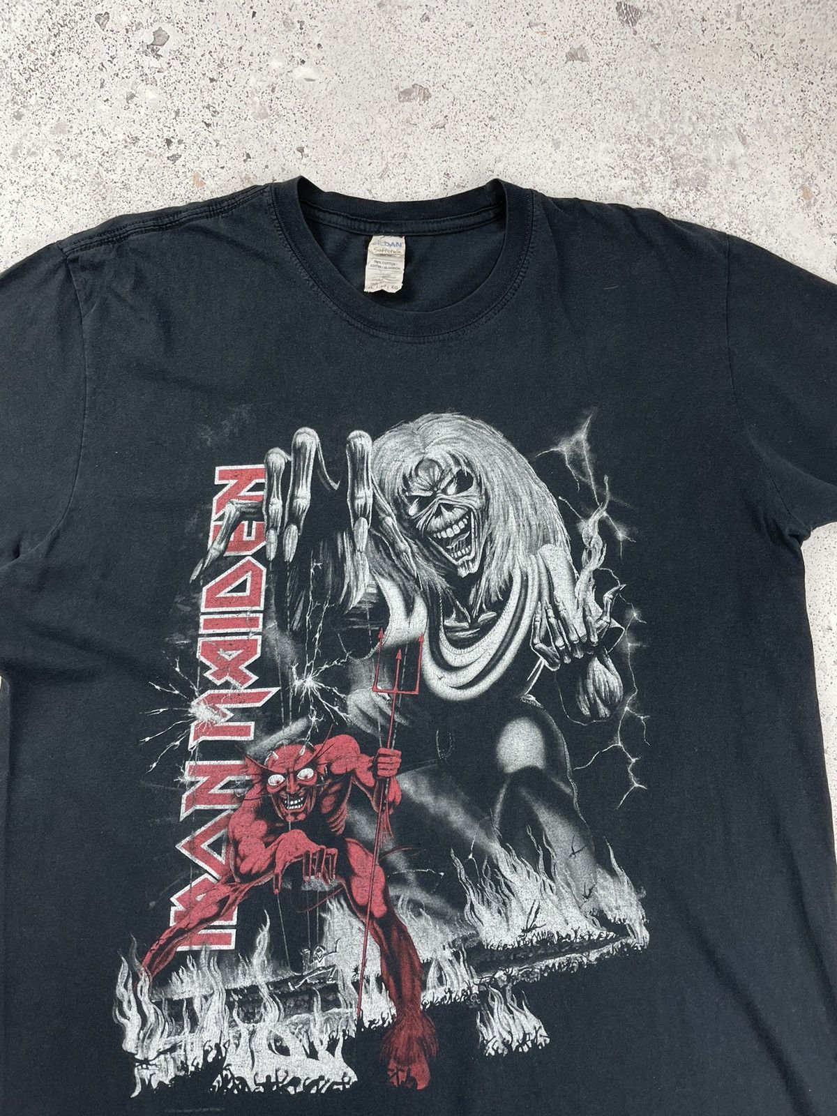 Iron Maiden × Vintage Vintage Iron Maiden Rock Band Tee T-Shirt Size US XL / EU 56 / 4 - 2 Thumbnail