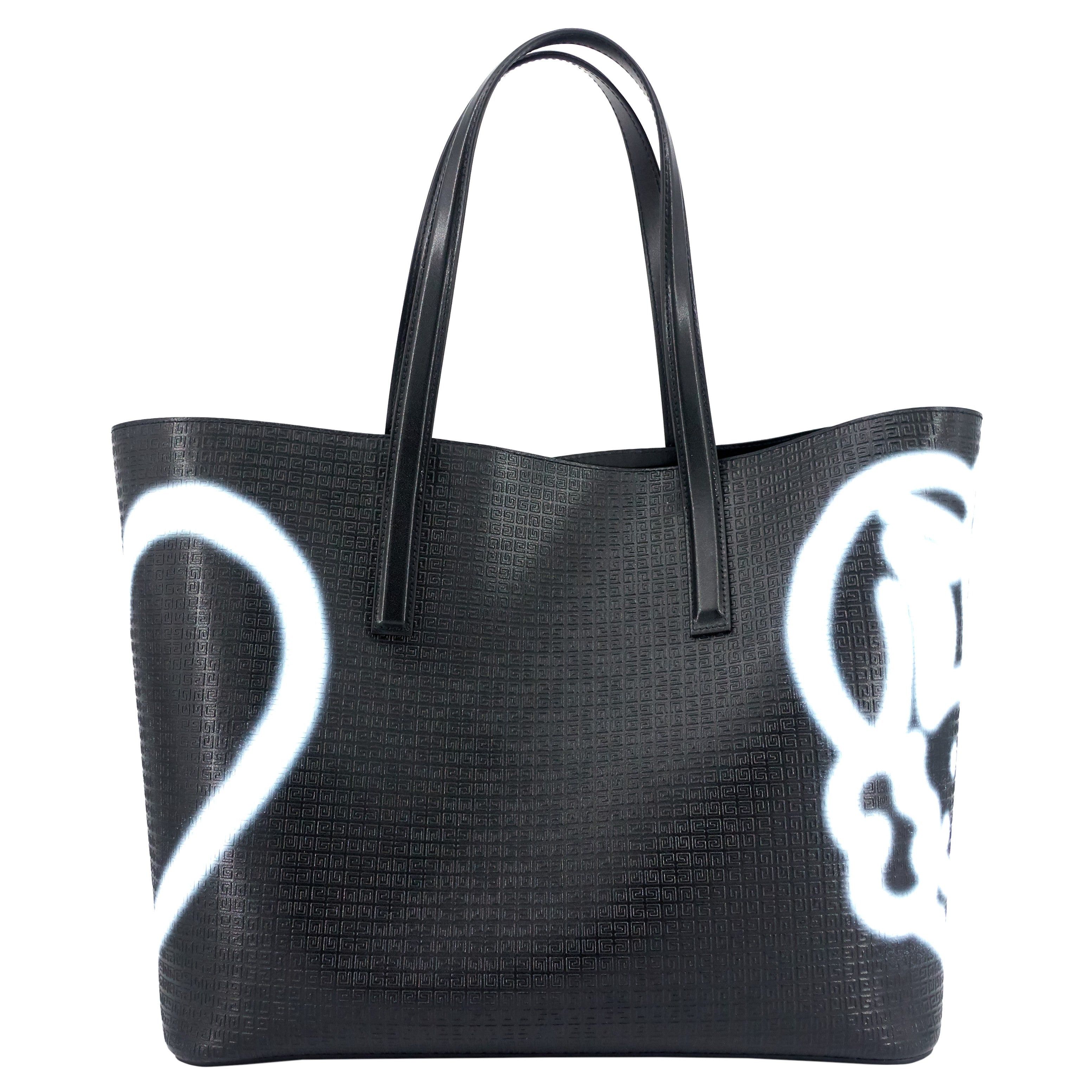 image of Givenchy Givenchy X Chito Wing 4G Leather In Effect Print Tote Bag in Black, Women's
