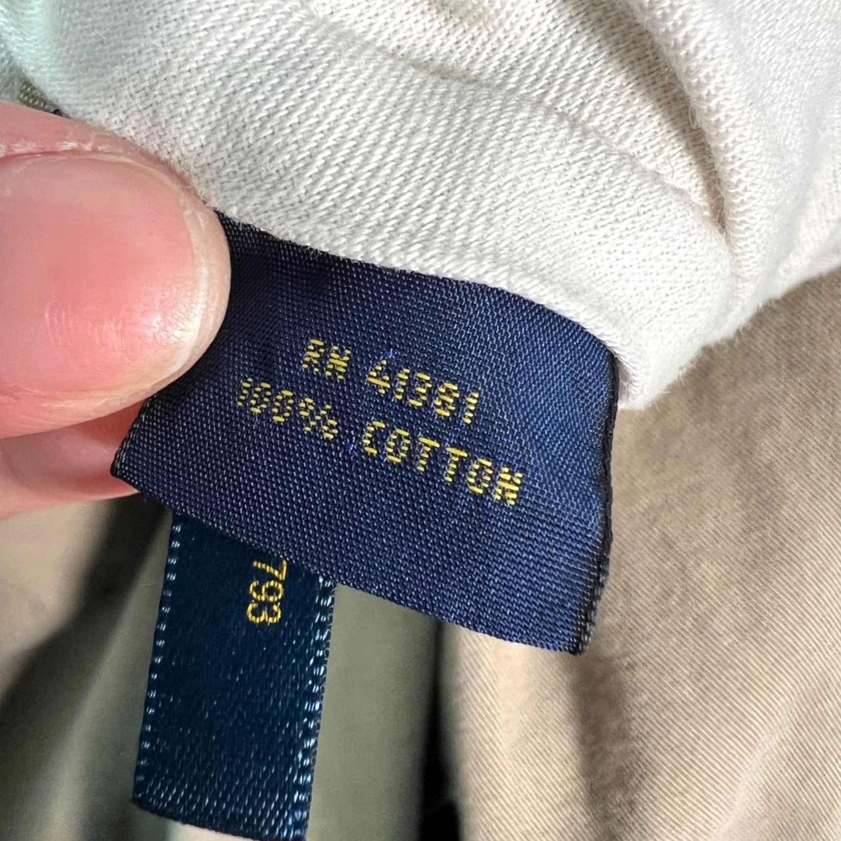 Polo Ralph Lauren Polo Ralph Lauren Mens Chino Pants 32x28 Classic Fit Khaki 100% Cotton Beige Straight Front Pockets Slit Pocket Size US XS / EU 42 / 0 - 6 Thumbnail