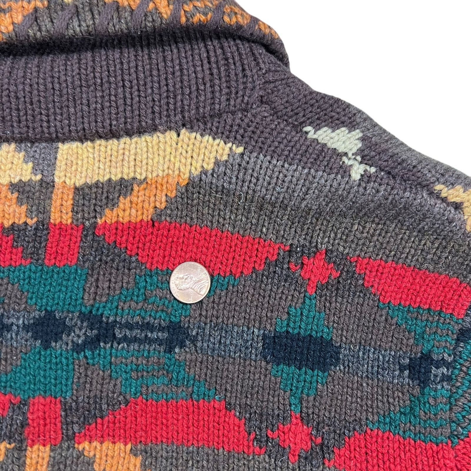 Ralph Lauren × Vintage Vintage Ralph Lauren Southwest Navajo Blanket Aztec Cardigan Size M / US 6-8 / IT 42-44 - 11 Thumbnail