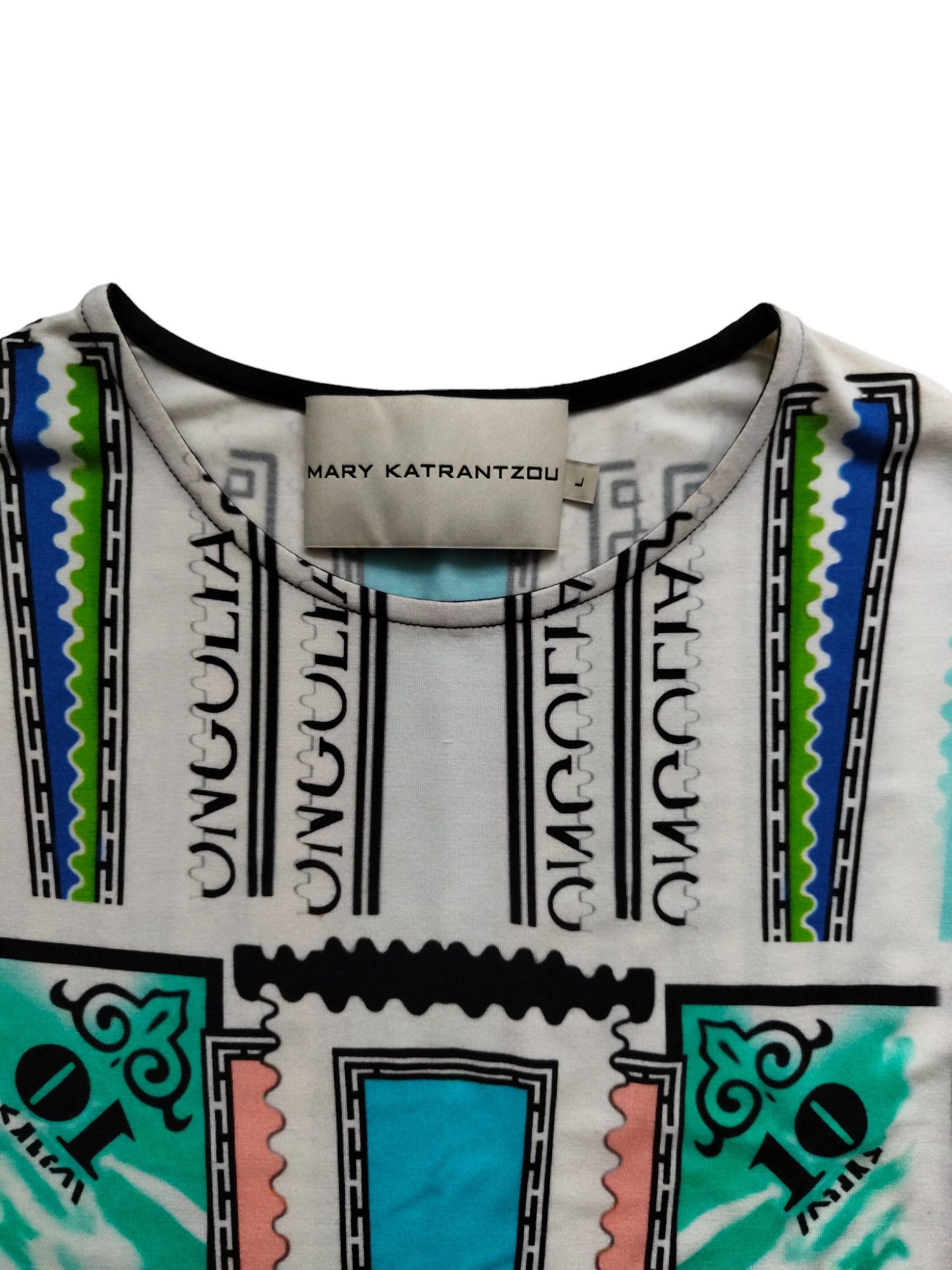 Mary Katrantzou Mary Katrantzou Colorful Overall Print Stretch Viscose Dress Size L / US 10 / IT 46 - 3 Thumbnail