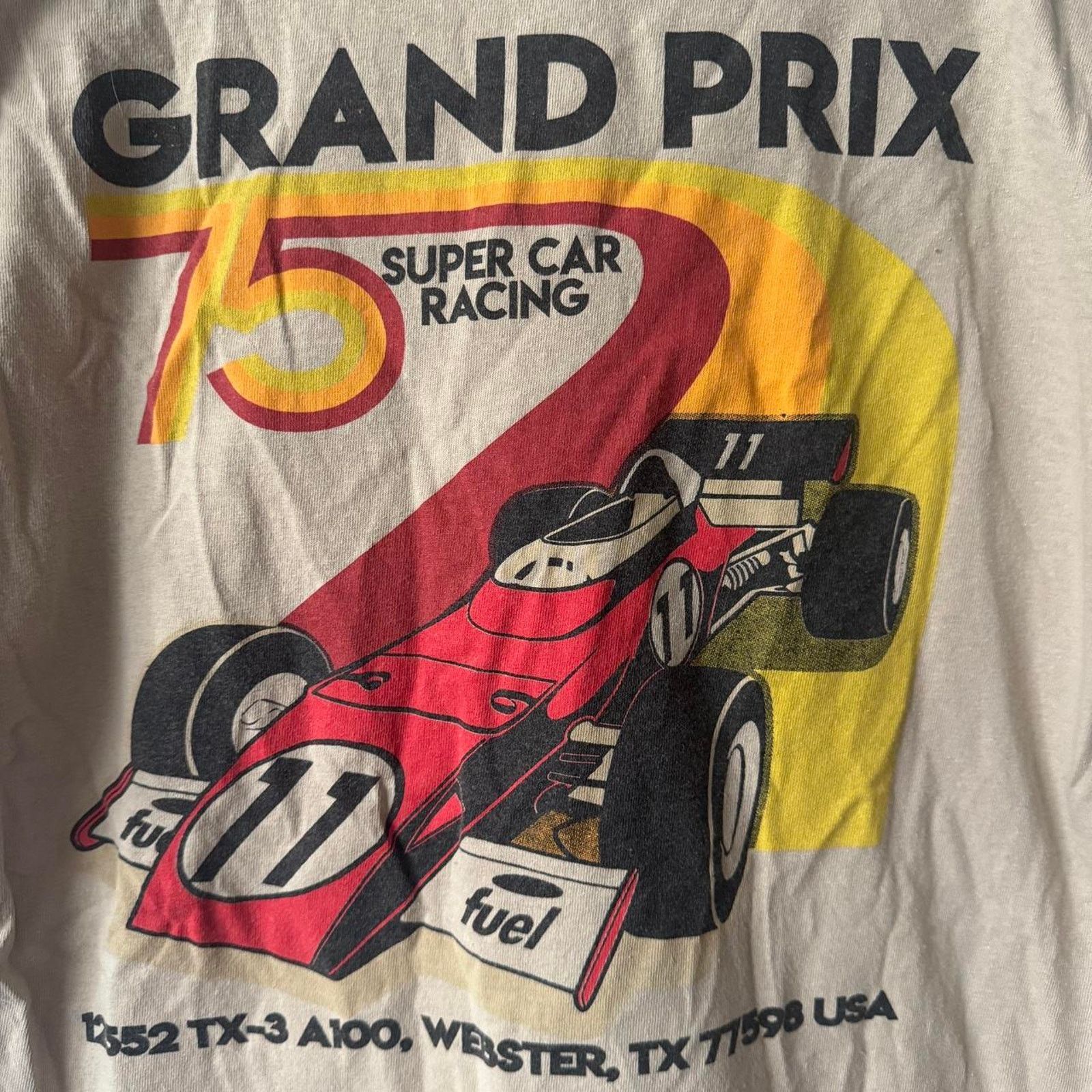 Other Grand Prix 75 Super Car Racing Tee Beige F1 Call Your Mother Size US L / EU 52-54 / 3 - 5 Thumbnail