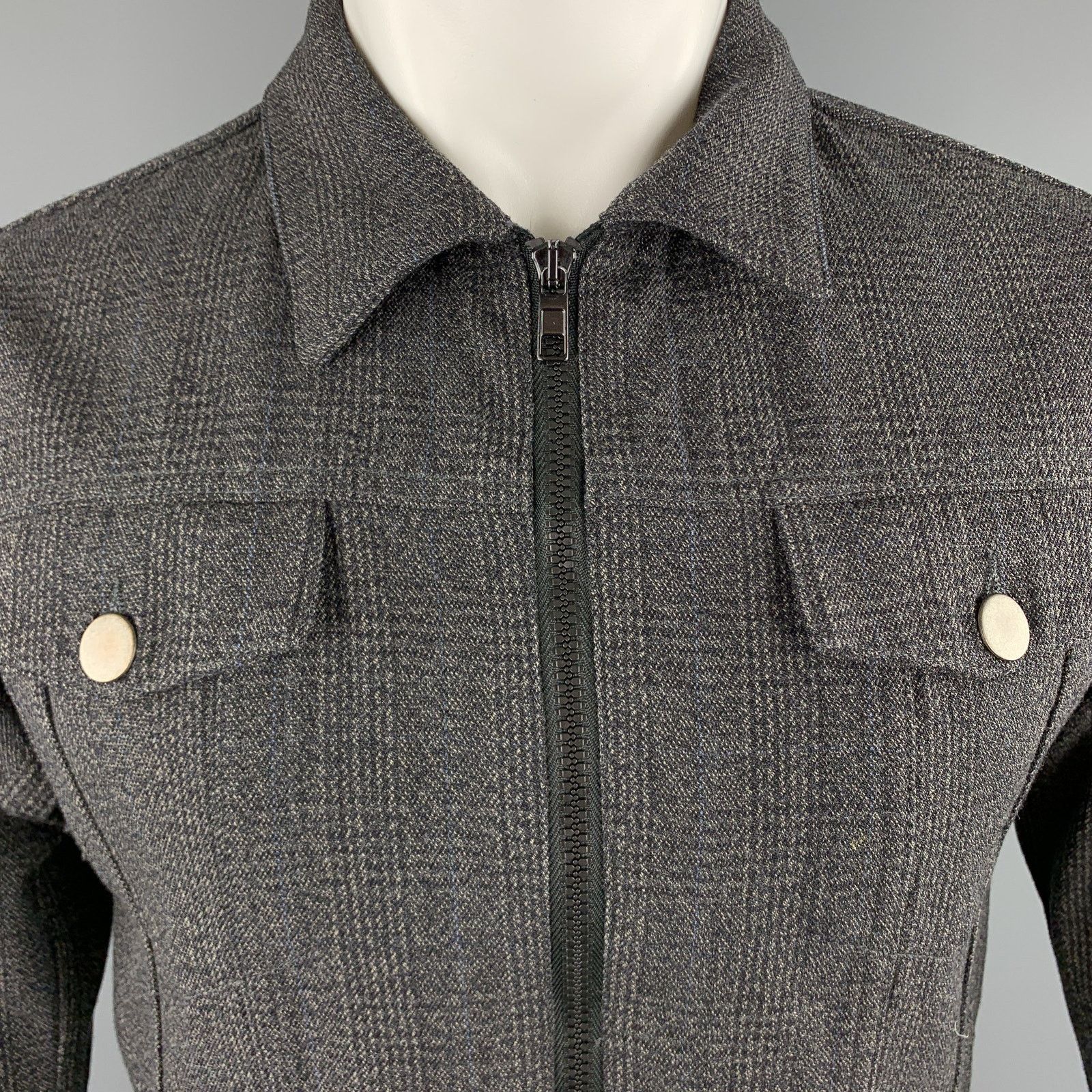 Marc Jacobs MARC JACOBS Size 36 Gray Glenplaid Yack Zip Trucker Jacket Size US S / EU 44-46 / 1 - 2 Thumbnail