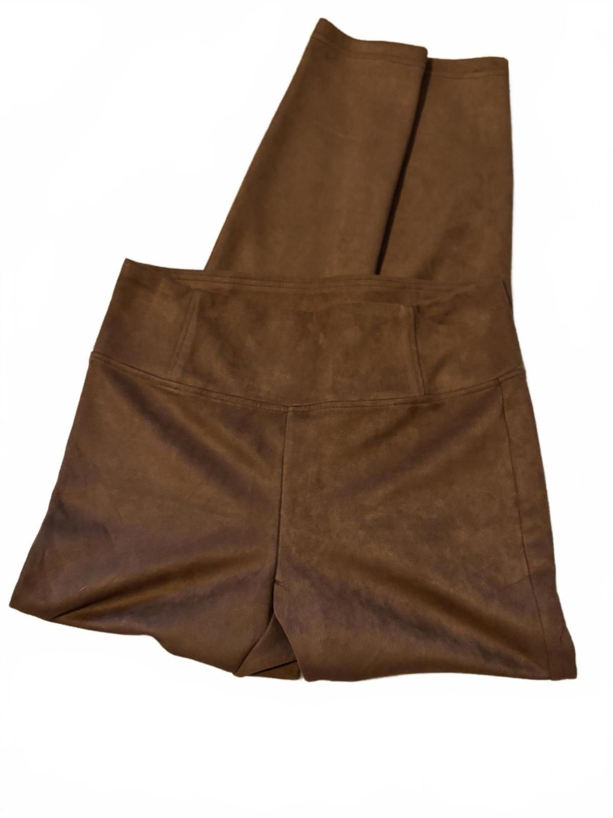 Other NEW Laundry by Shelli Segal Brown Faux Suede Leggings Size 32" / US 10 / IT 46 - 1 Thumbnail
