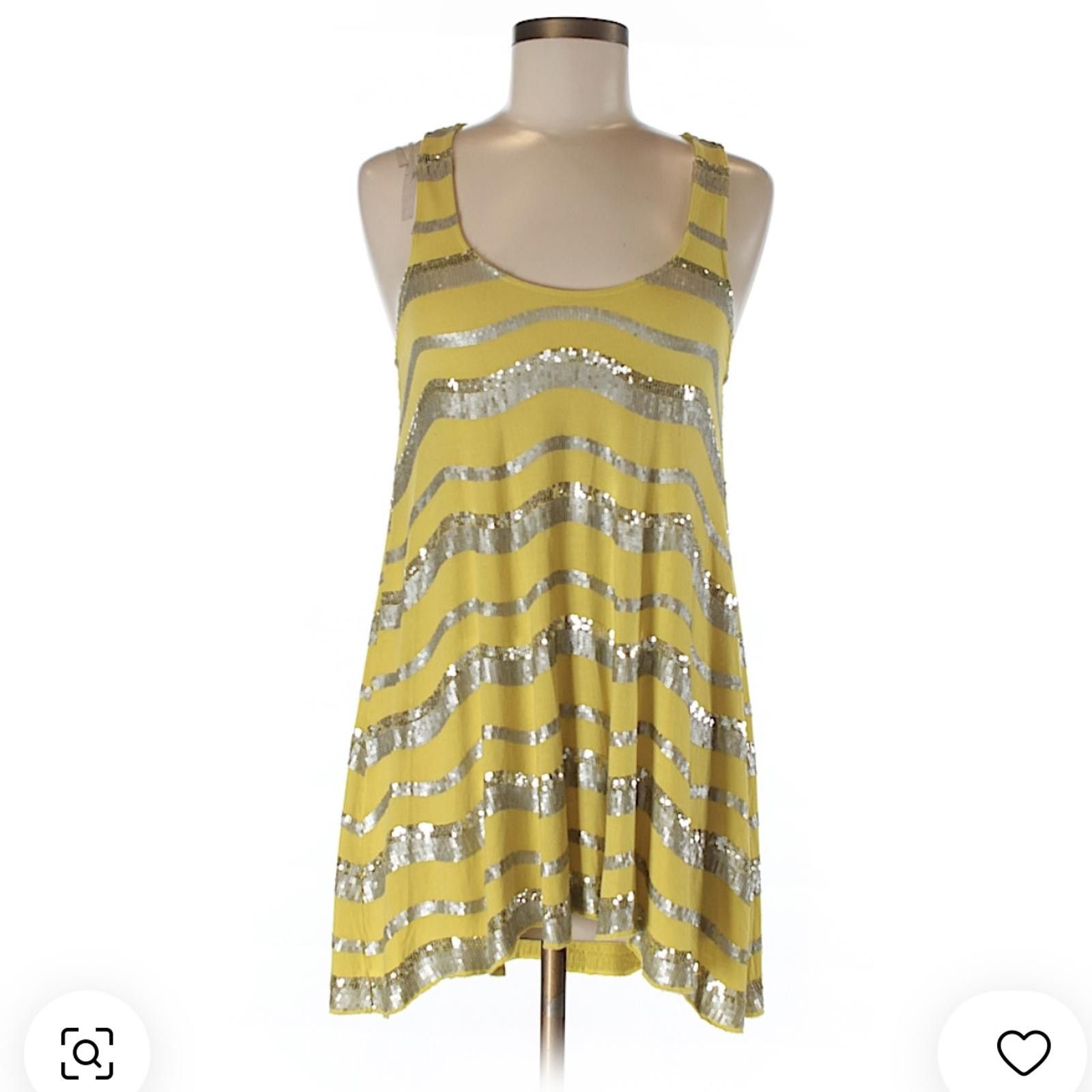 Other Yellow Sequined Tank Top INC International Concepts - Size M Size M / US 6-8 / IT 42-44 - 1 Thumbnail