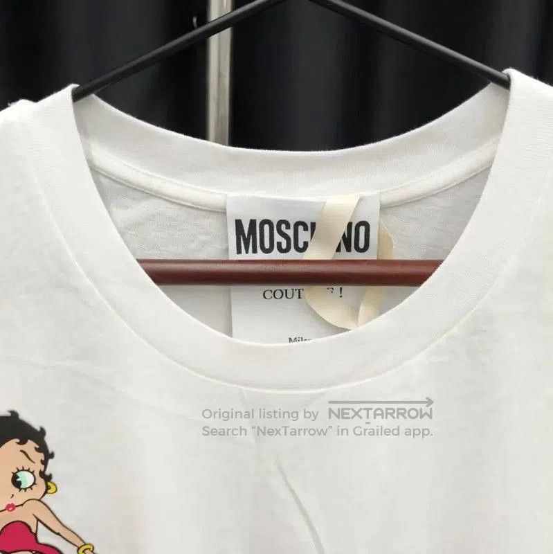 Moschino Moschino White Cotton T-Shirt with Betty Boop . Size XS / US 0-2 / IT 36-38 - 4 Thumbnail
