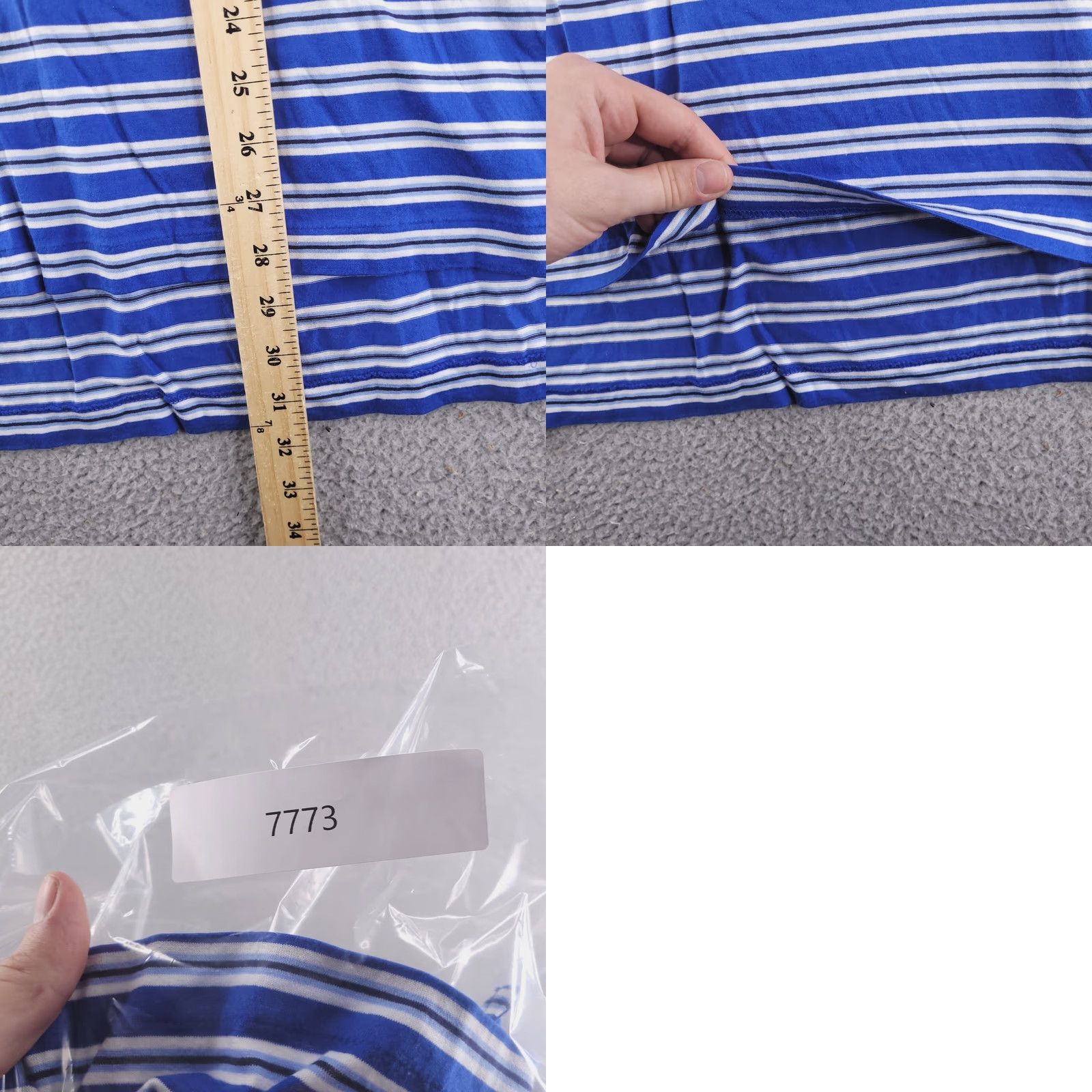 Polo Ralph Lauren Polo Golf Shirt Mens Large Blue Stripe Polo Pima Cotton Relaxed Fit Size US L / EU 52-54 / 3 - 8 Thumbnail