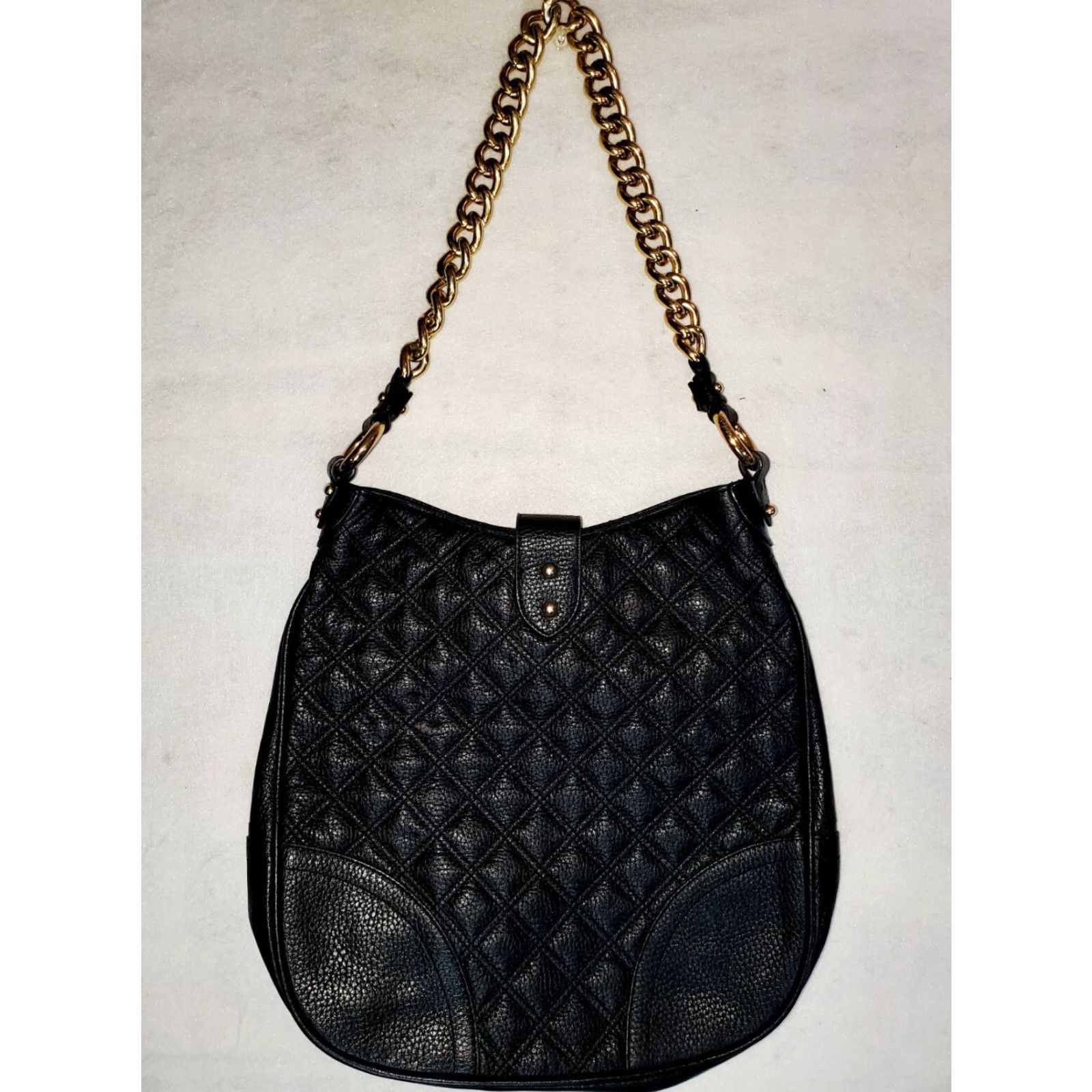 Vintage VINTAGE Annie's Eye Black Leather Bucket Bag Shoulder Chain Size ONE SIZE - 3 Thumbnail
