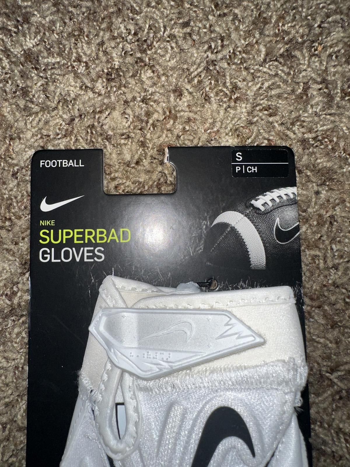 Nike Nike Men’s White Superbad 6.0 Football Gloves Size ONE SIZE - 2 Thumbnail